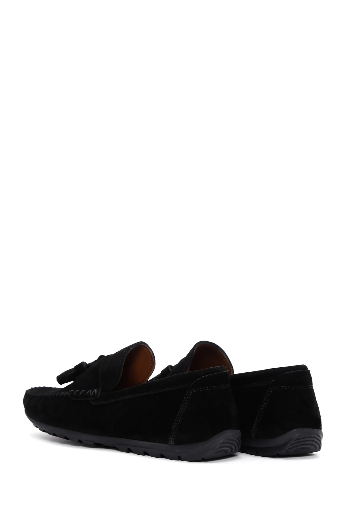 Erkek Siyah Püsküllü Süet Deri Loafer - Image 6
