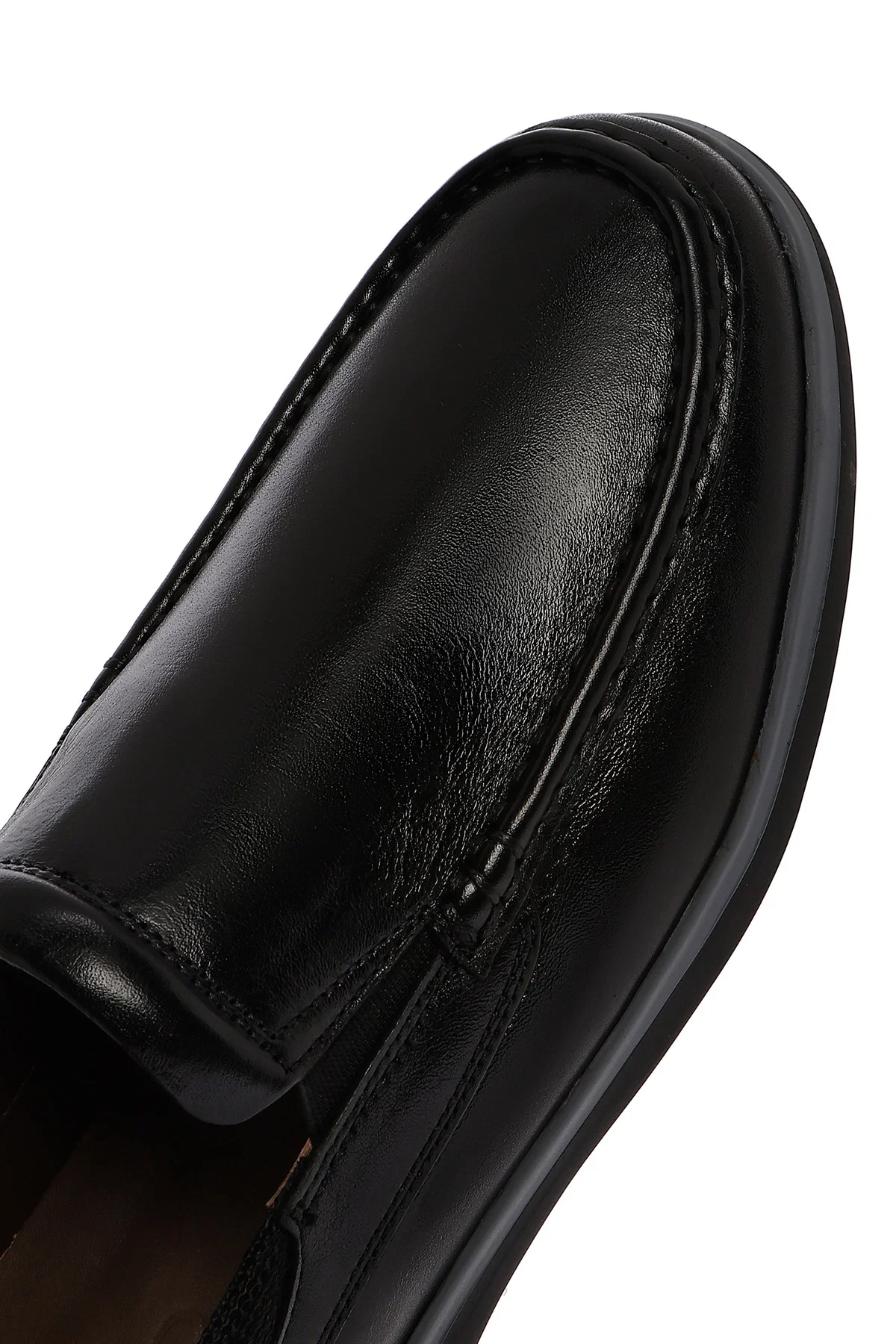 Erkek Siyah Rugan Deri Klasik Loafer - Image 8