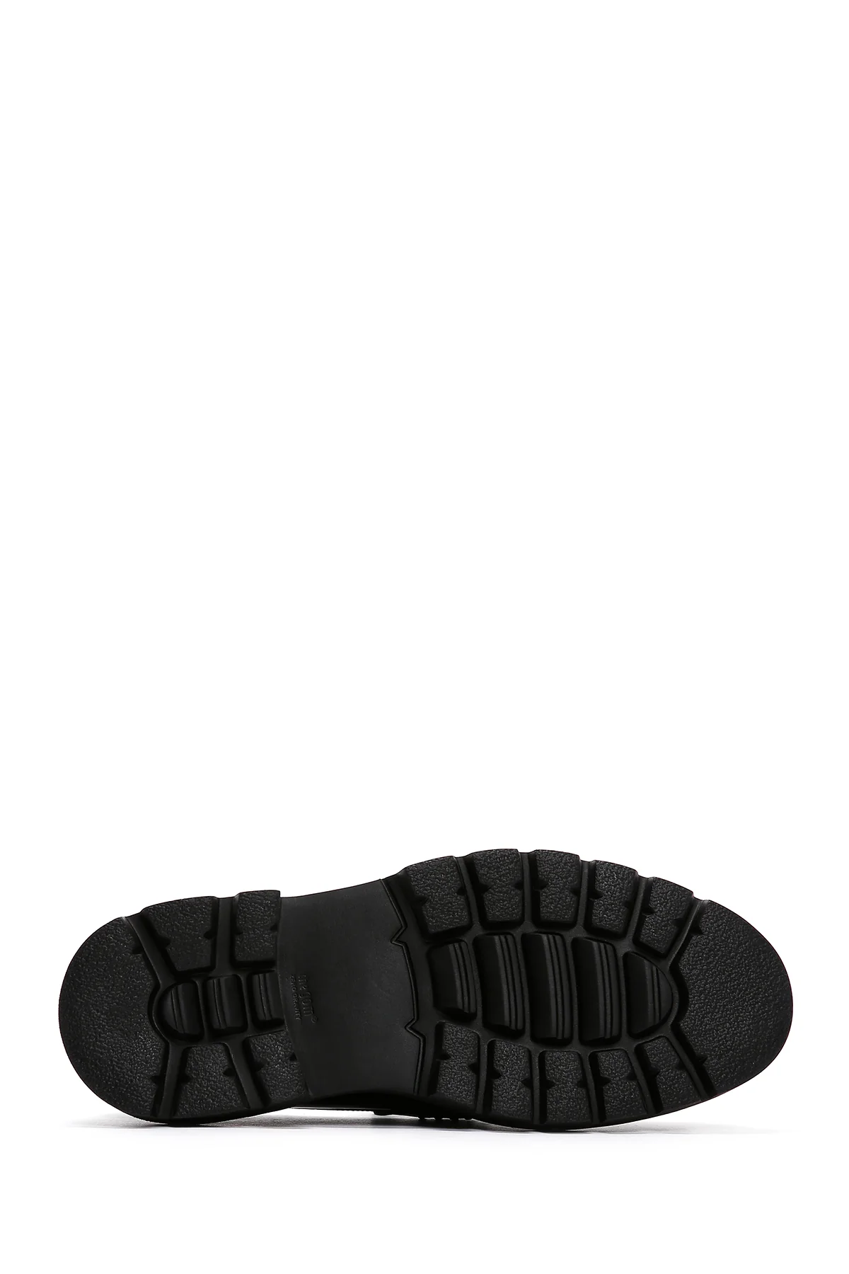 Erkek Siyah Rugan Deri Tokalı Kalın Tabanlı Casual Loafer - Image 4