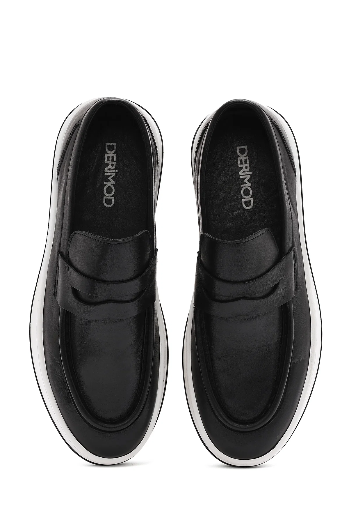 Erkek Siyah Spor Deri Loafer - Image 7