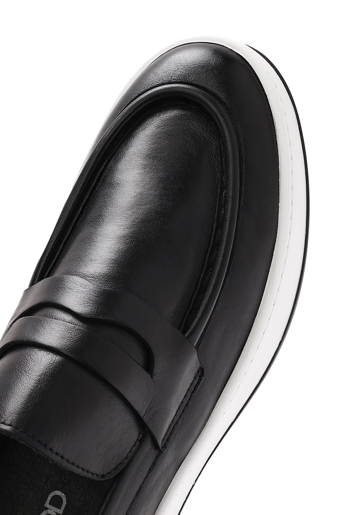 Erkek Siyah Spor Deri Loafer - Image 9