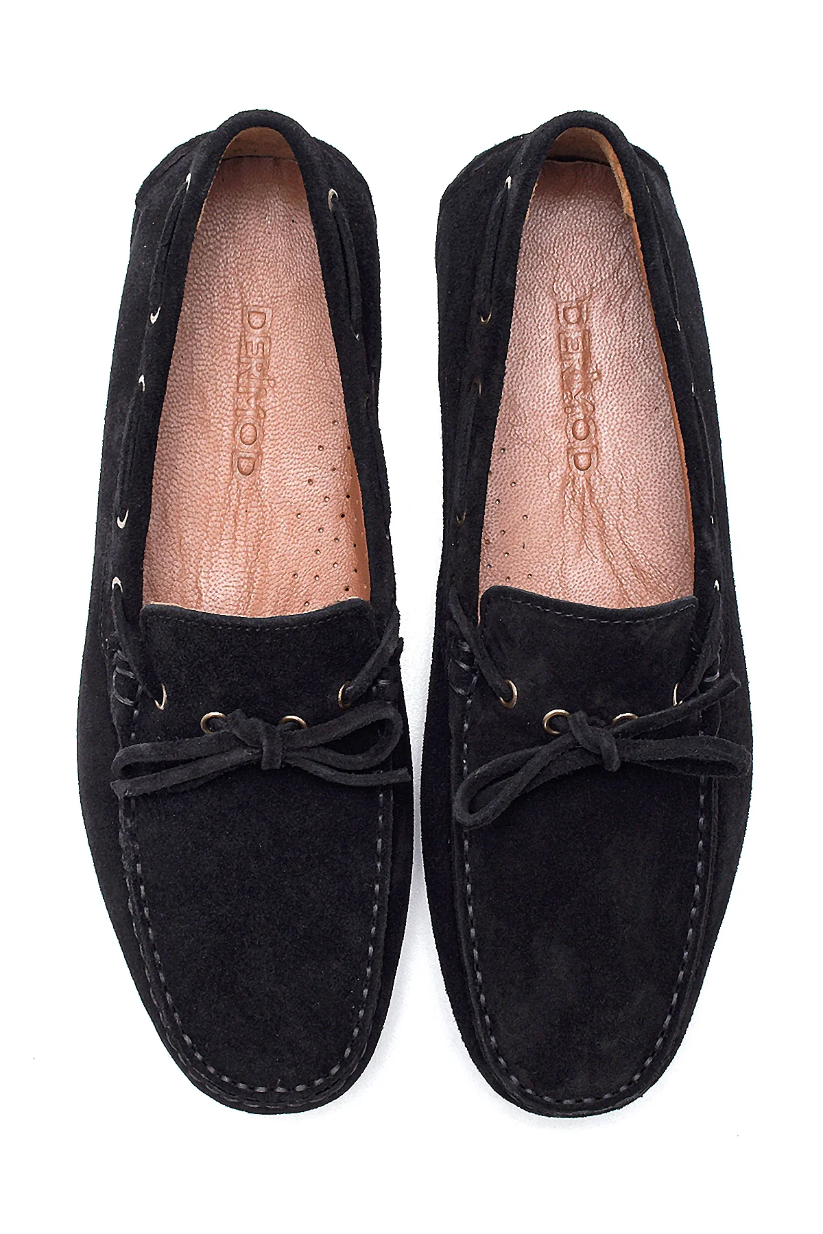 Erkek Siyah Süet Deri Casual Loafer - Image 7