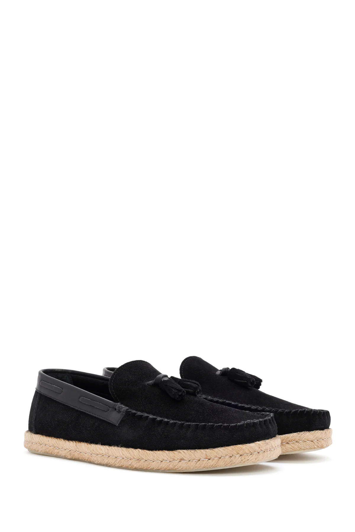 Erkek Siyah Süet Deri Casual Loafer - Image 3