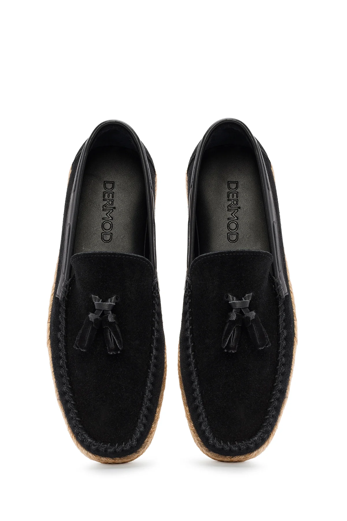 Erkek Siyah Süet Deri Casual Loafer - Image 7