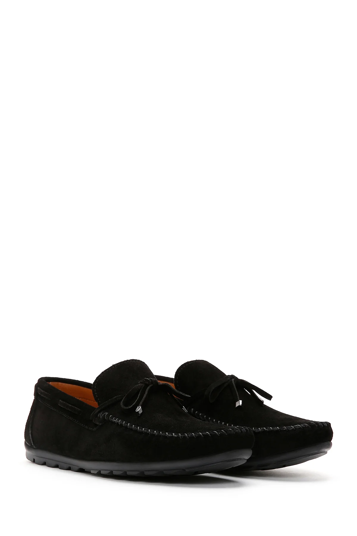 Erkek Siyah Süet Deri Casual Loafer - Image 3