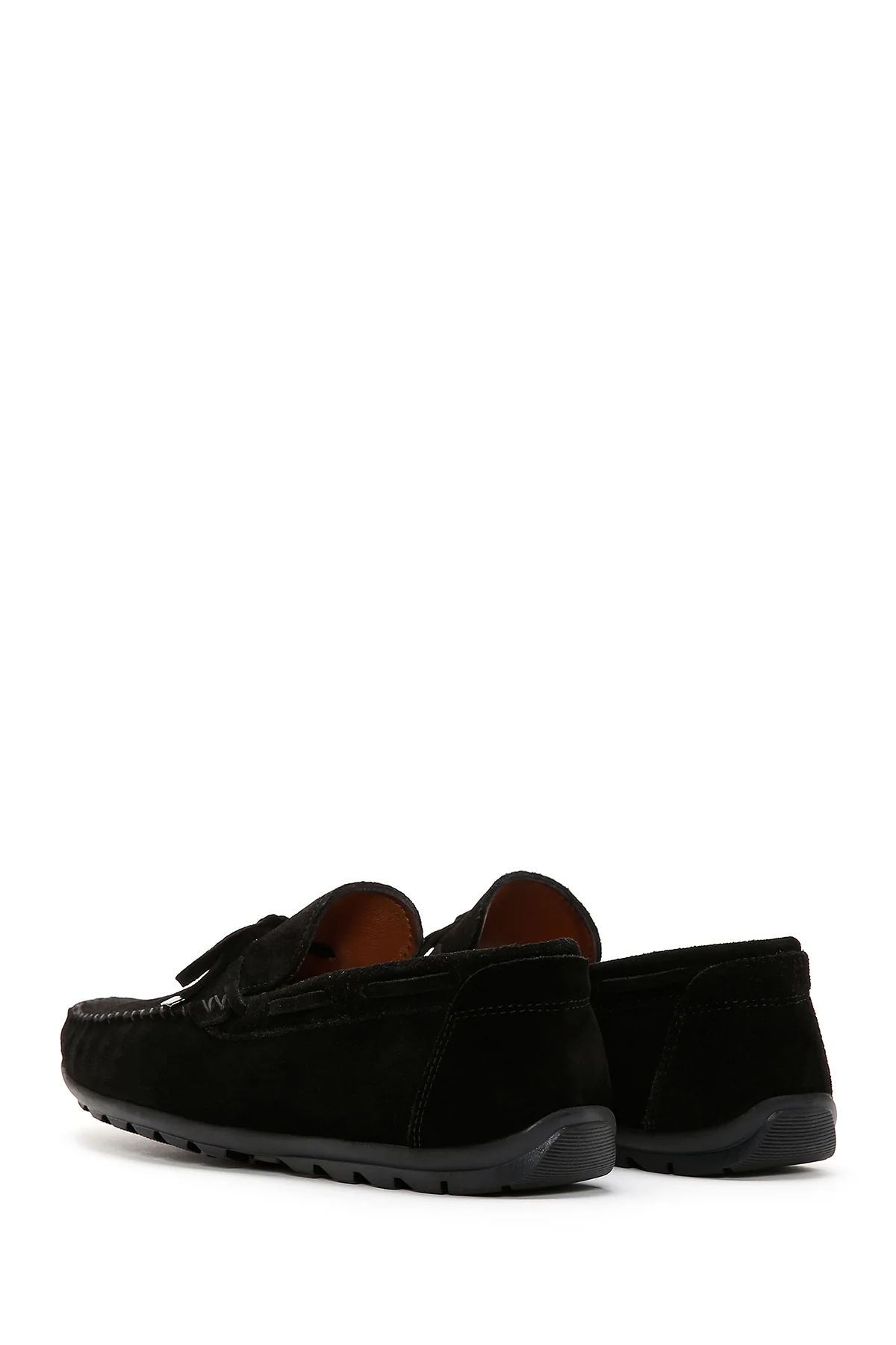 Erkek Siyah Süet Deri Casual Loafer - Image 5