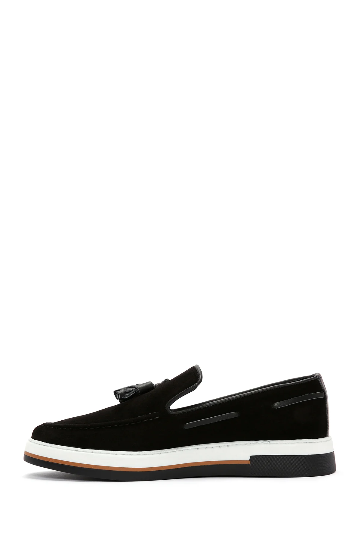 Erkek Siyah Süet Deri Casual Loafer - Image 3