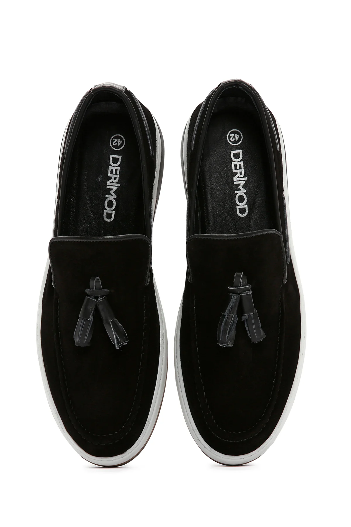 Erkek Siyah Süet Deri Casual Loafer - Image 7