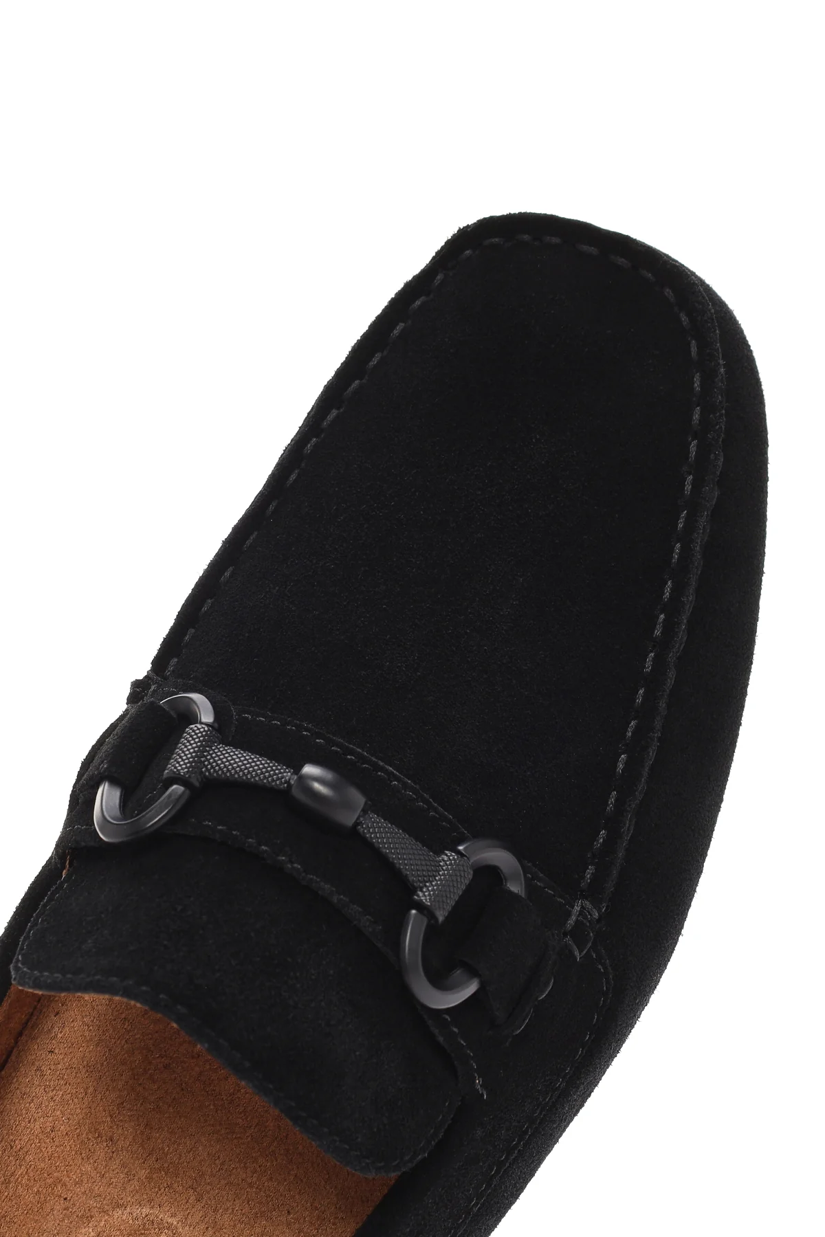 Erkek Siyah Süet Deri Casual Loafer - Image 11