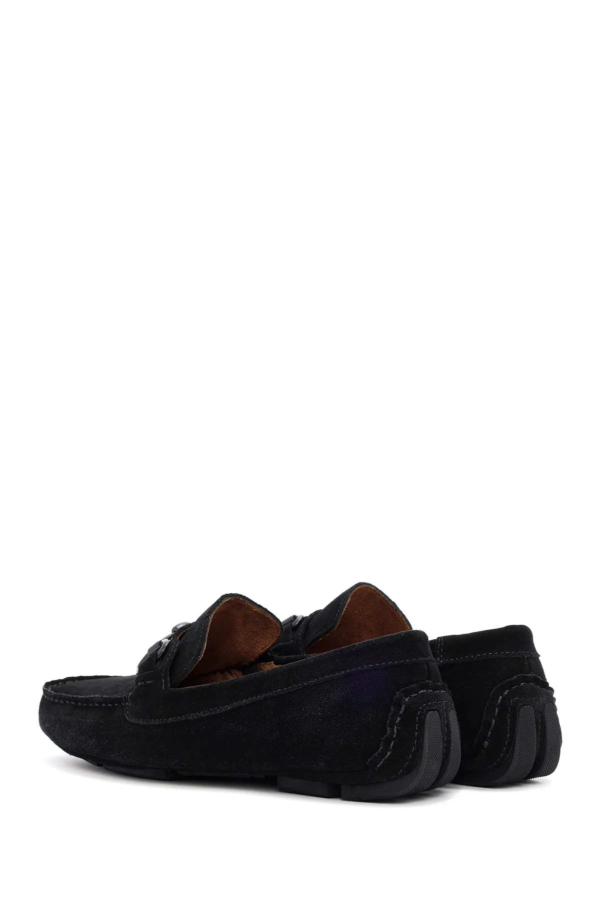 Erkek Siyah Süet Deri Casual Loafer - Image 5