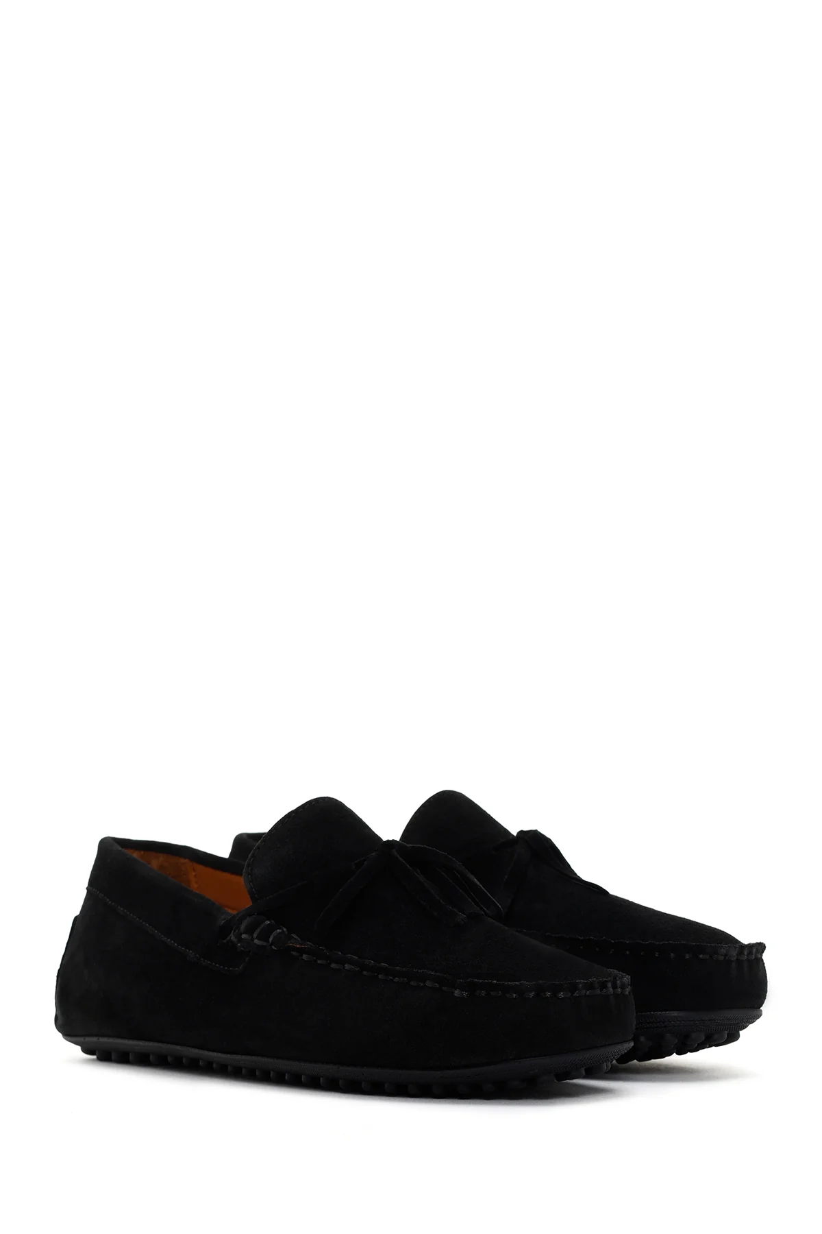 Erkek Siyah Süet Deri Casual Loafer - Image 3