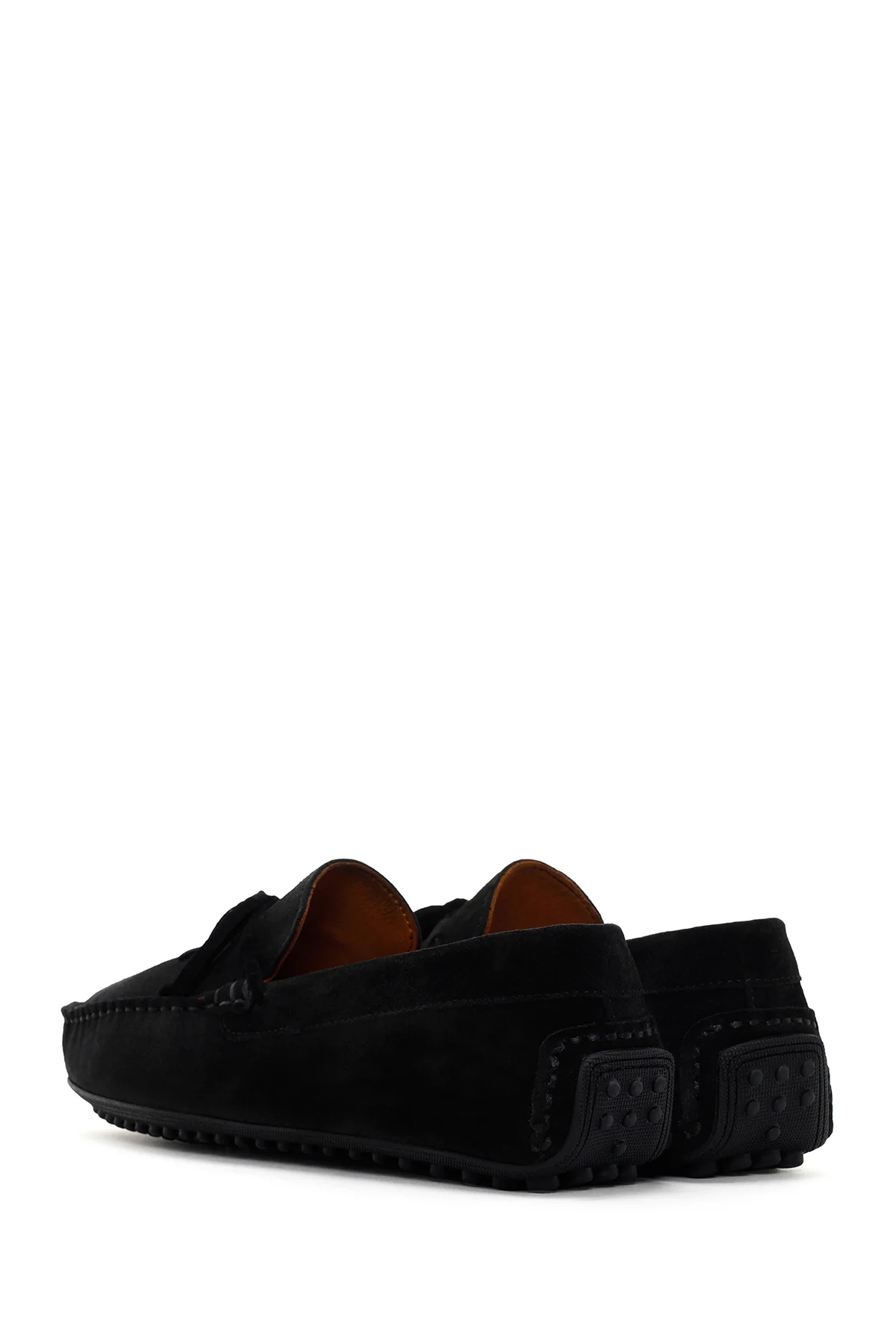 Erkek Siyah Süet Deri Casual Loafer - Image 5