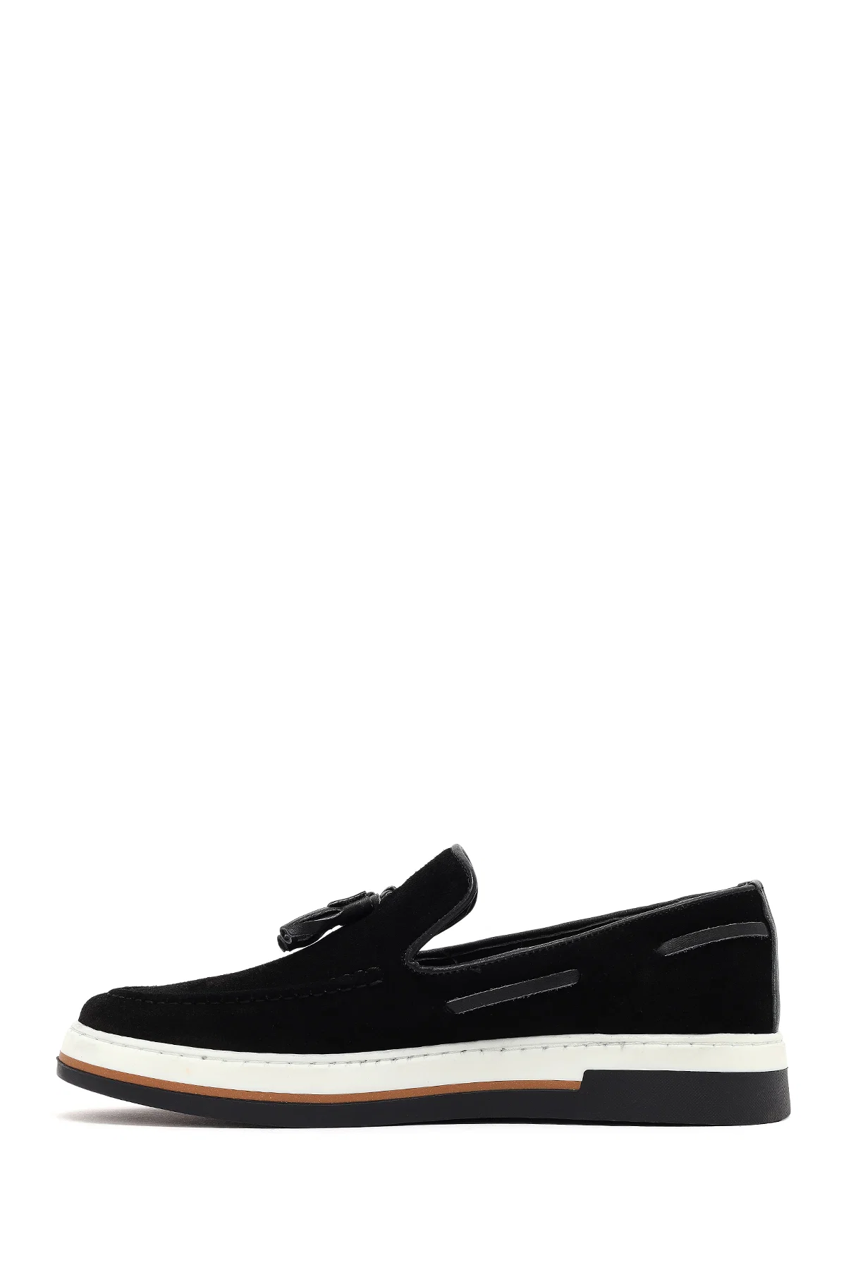 Erkek Siyah Süet Deri Casual Loafer - Image 2