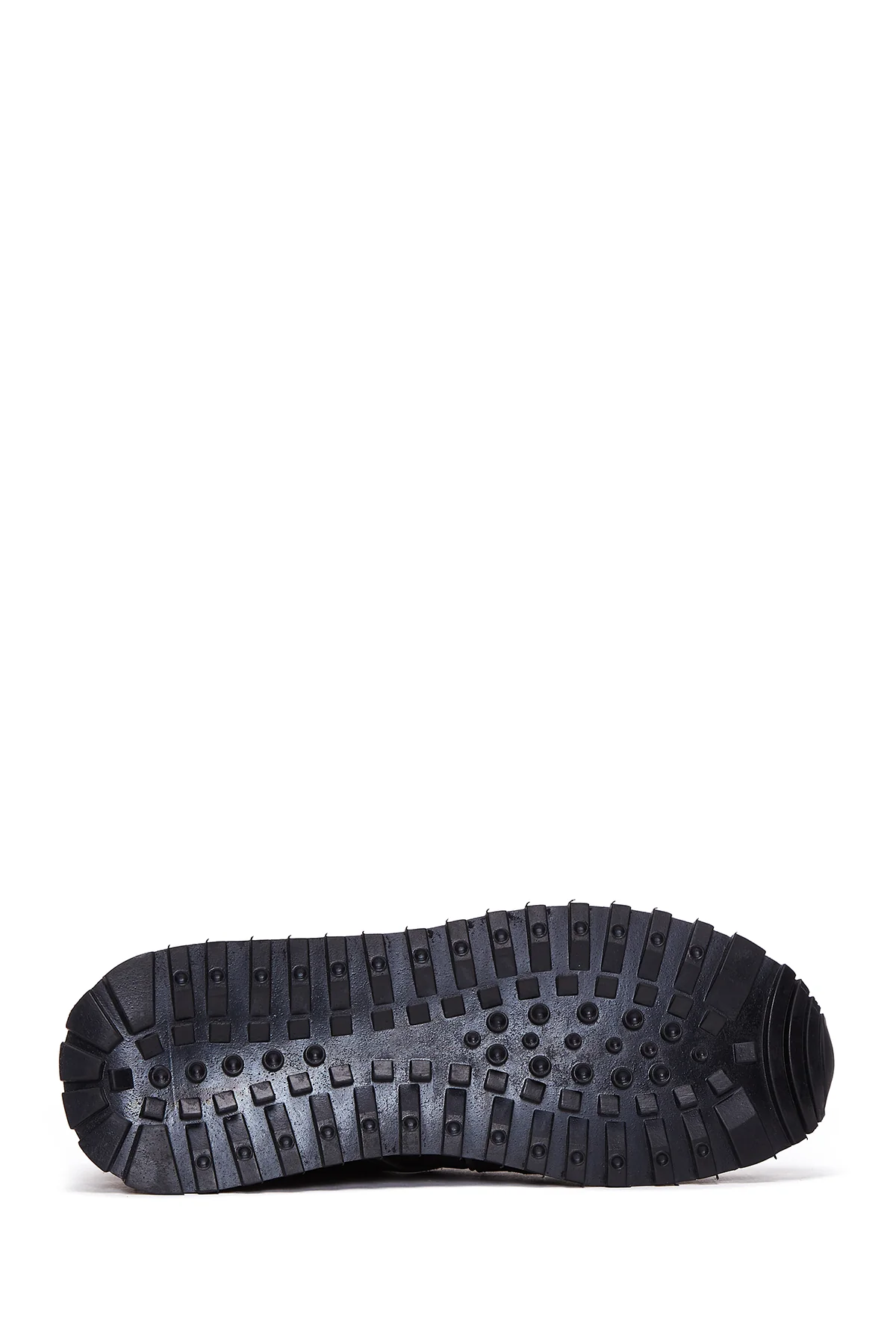 Erkek Siyah Süet Deri Detaylı Sneaker - Image 4
