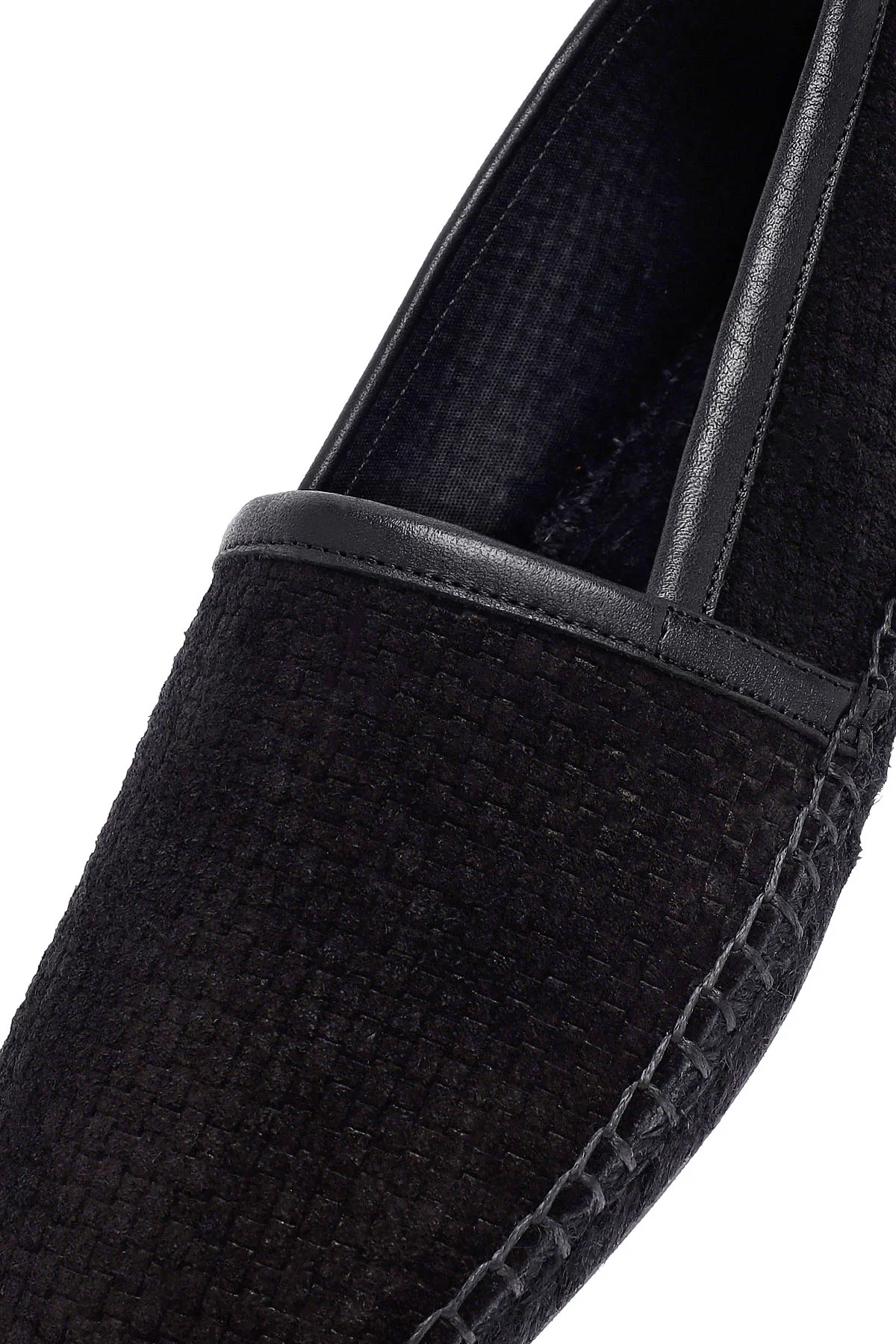 Erkek Siyah Süet Deri Espadril - Image 9