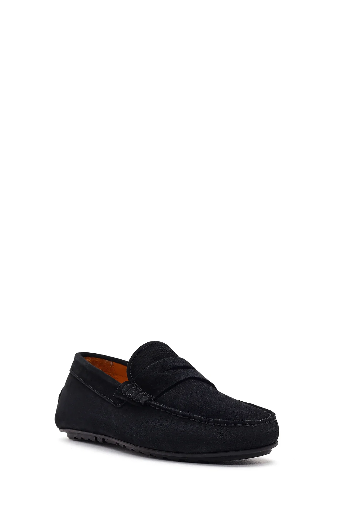 Erkek Siyah Süet Deri Loafer - Image 7
