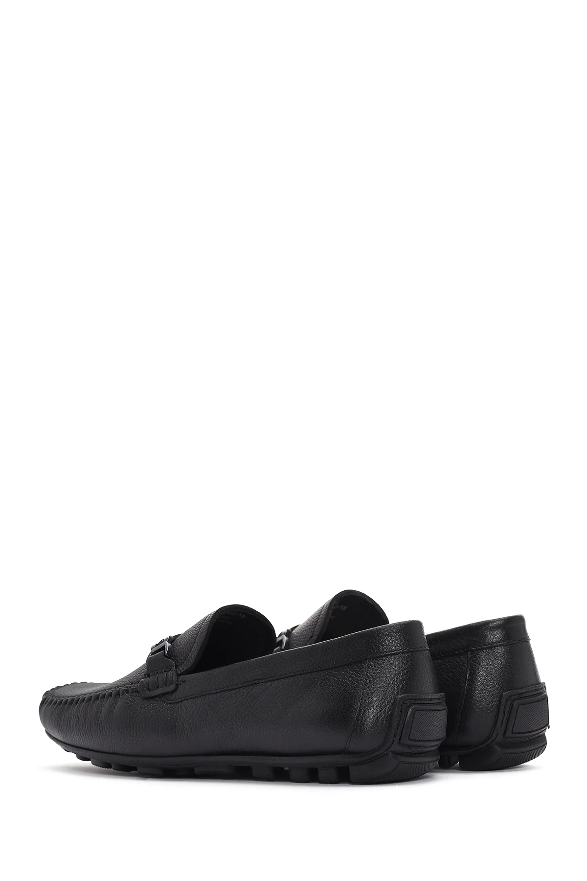 Erkek Siyah Tokalı Deri Casual Loafer - Image 5