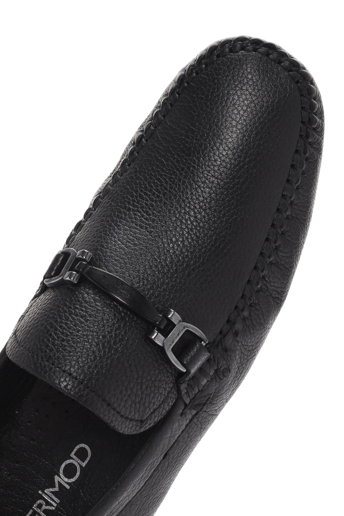 Erkek Siyah Tokalı Deri Casual Loafer - Image 9