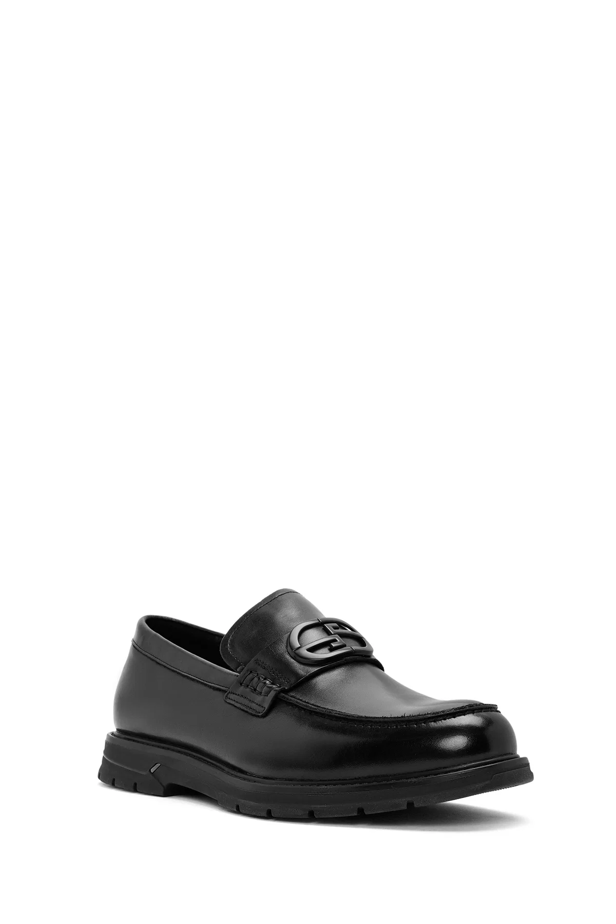 Erkek Siyah Tokalı Deri Casual Loafer - Image 6