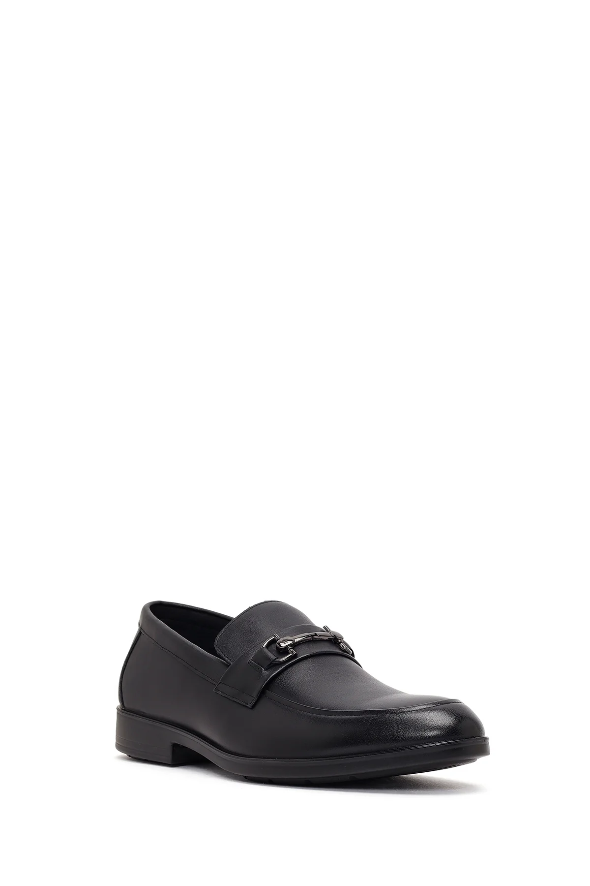 Erkek Siyah Tokalı Deri Klasik Loafer - Image 7