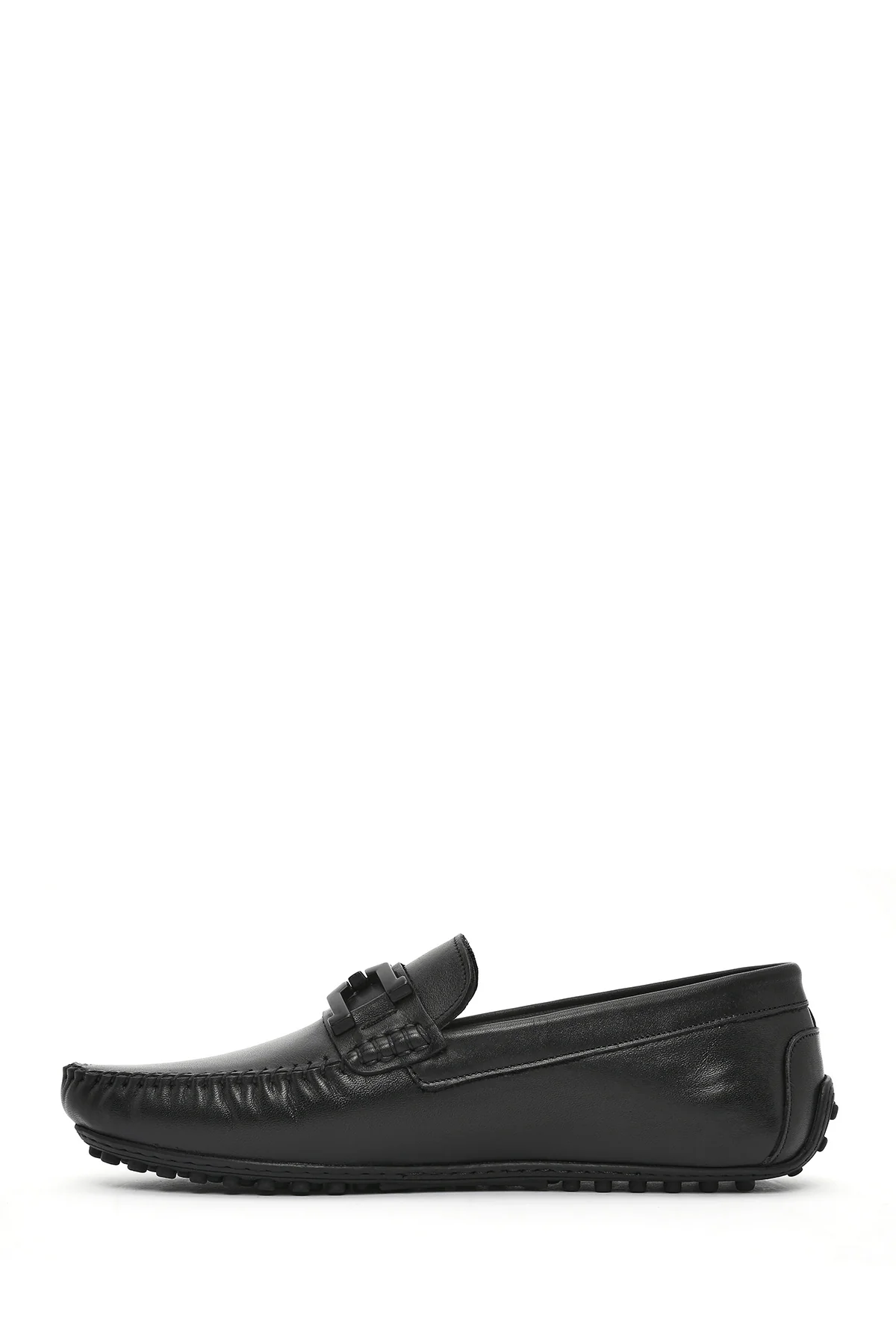Erkek Siyah Tokalı Deri Loafer - Image 3