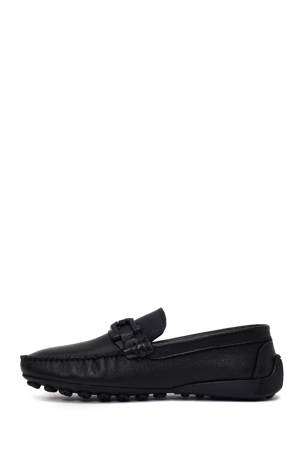 Erkek Siyah Tokalı Deri Loafer - Image 3
