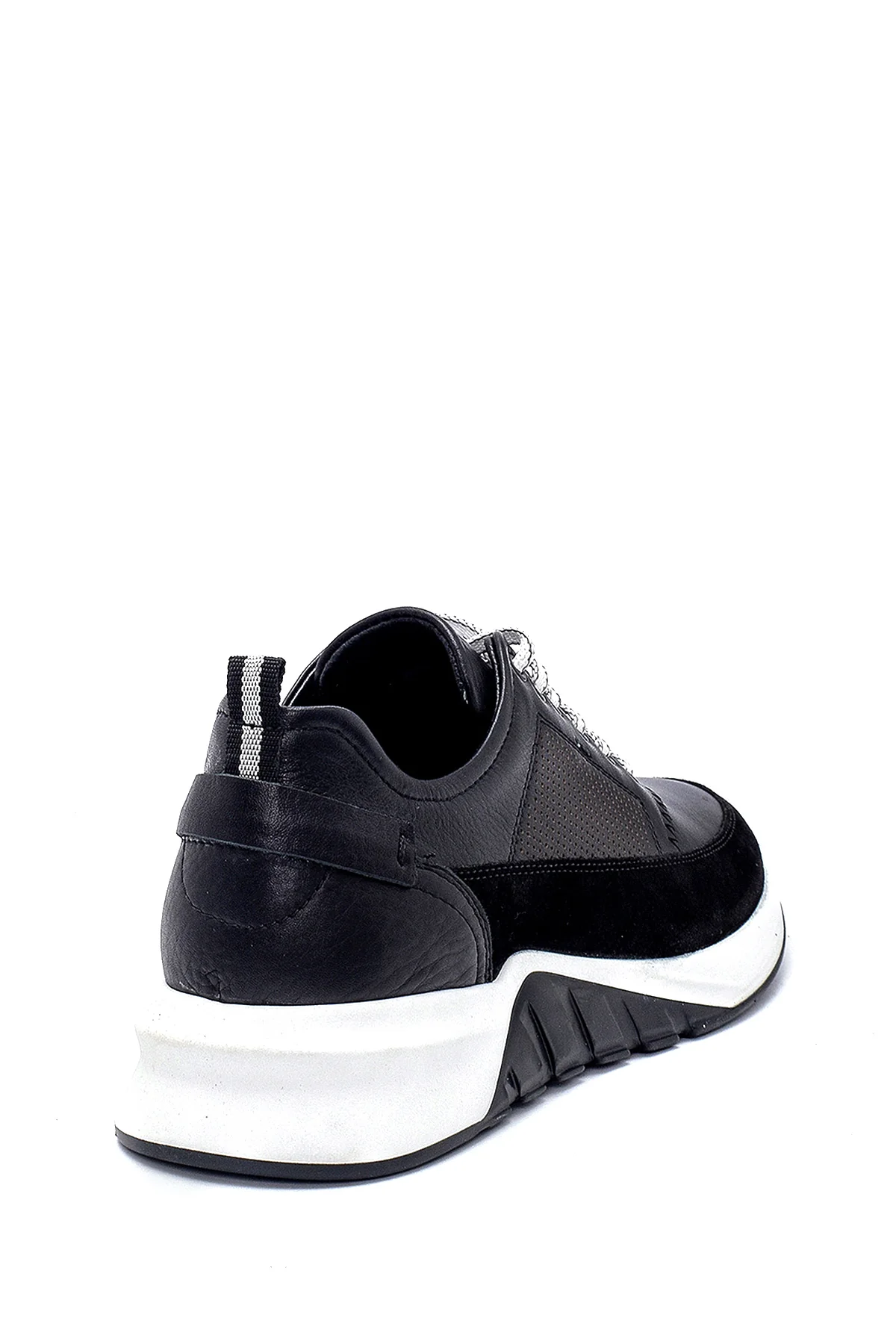 Erkek Süet Detaylı Deri Sneaker - Image 6