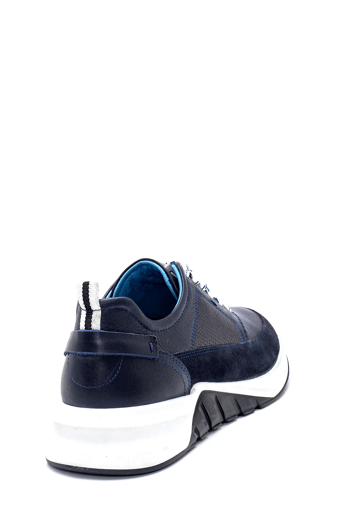 Erkek Süet Detaylı Deri Sneaker - Image 5