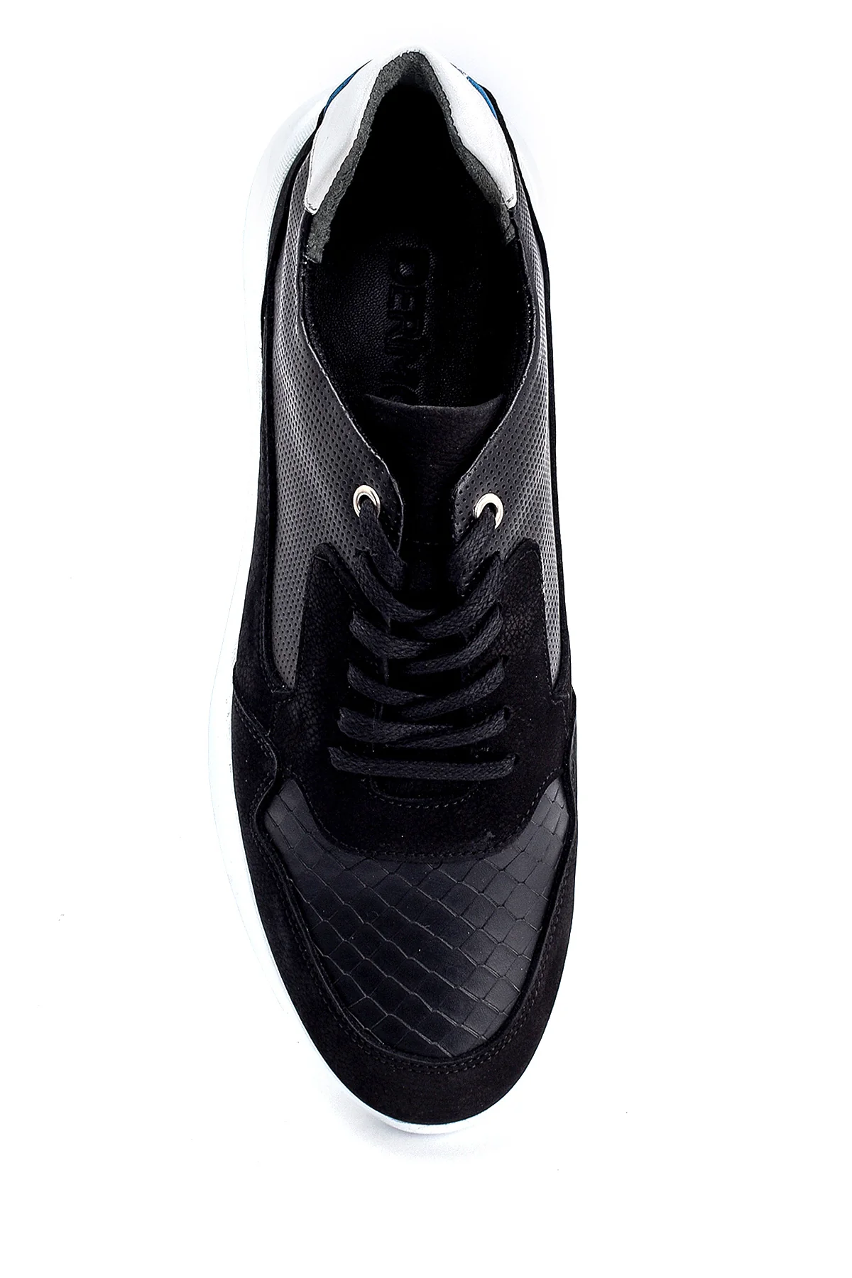 Erkek Süet Detaylı Deri Sneaker - Image 6