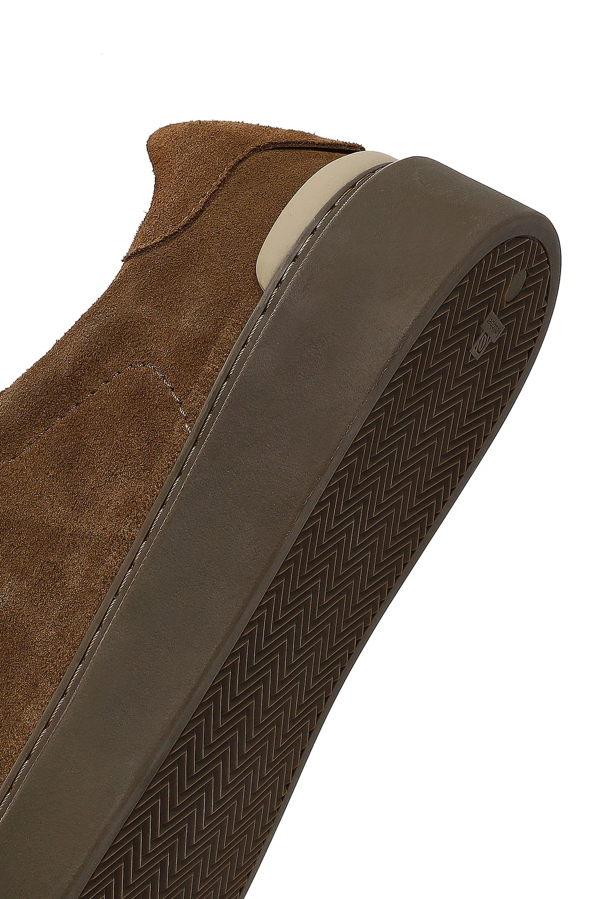 Erkek Taba Bağcıklı Deri Sneaker - Image 8