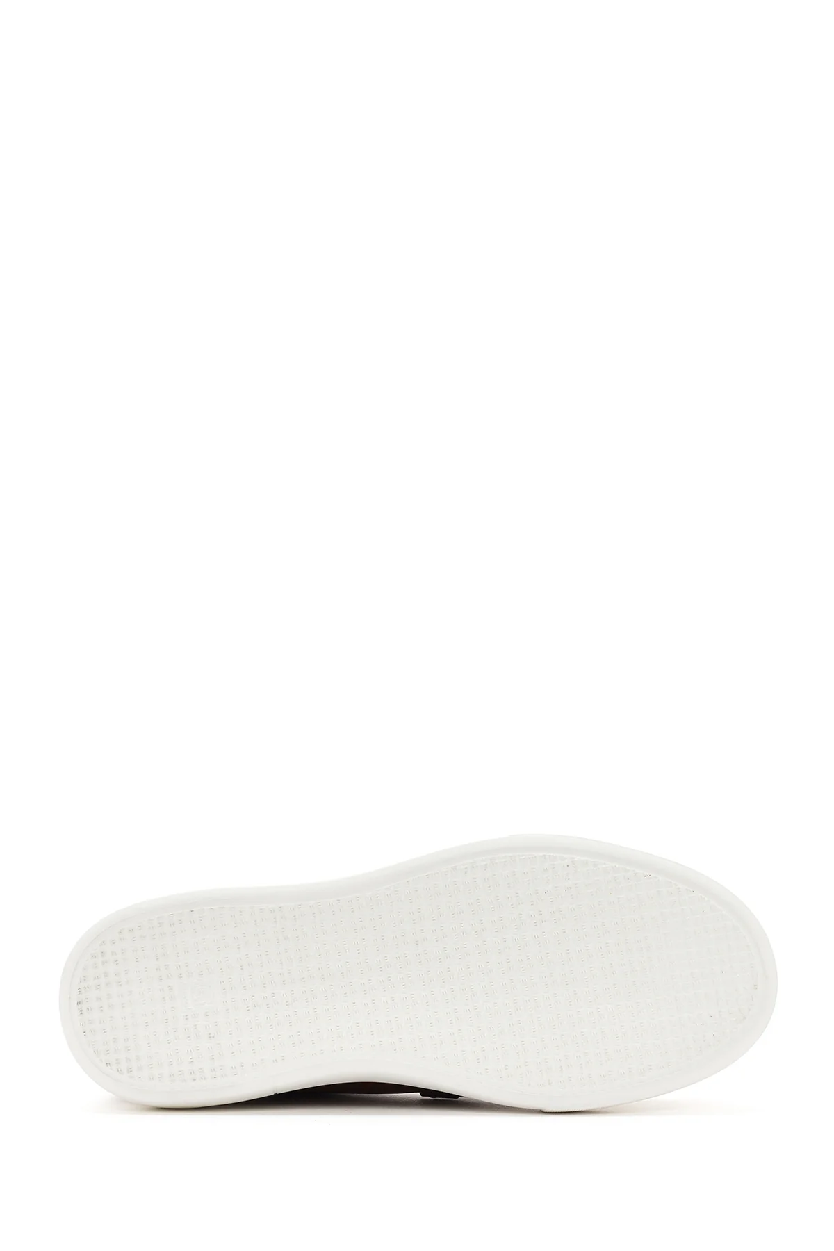 Erkek Taba Bağcıklı Kalın Tabanlı Deri Sneaker - Image 4