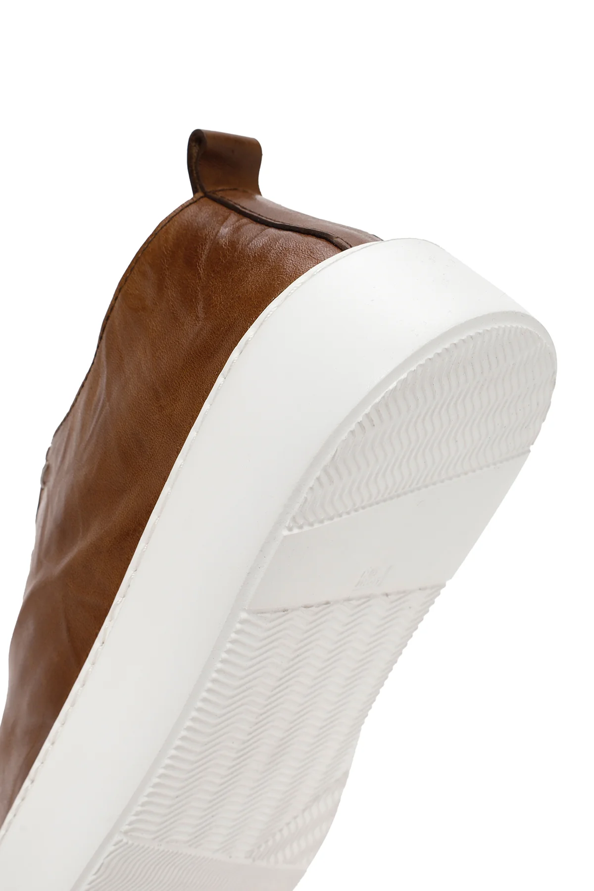 Erkek Taba Bağcıklı Kalın Tabanlı Deri Sneaker - Image 8