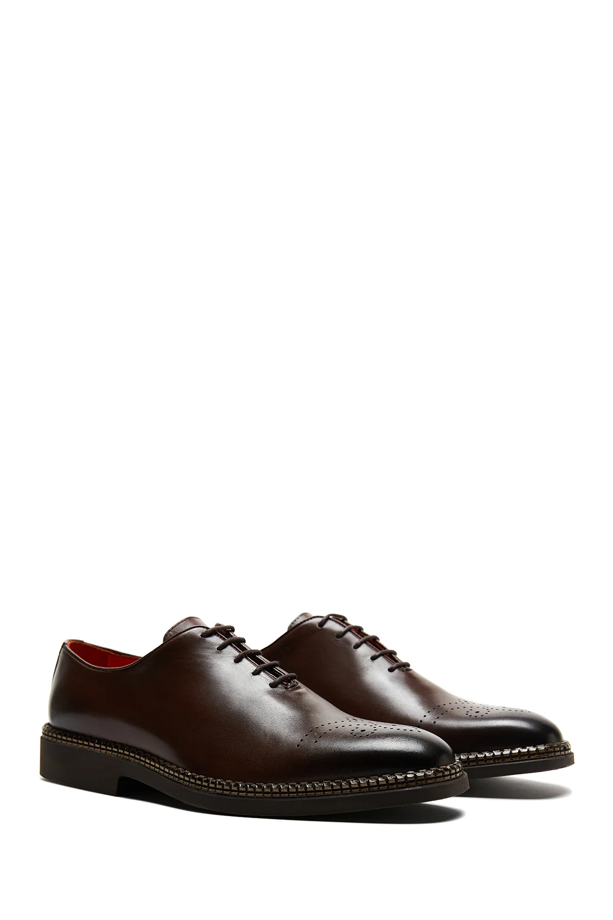 Erkek Taba Deri Casual Oxford Ayakkabı - Image 3