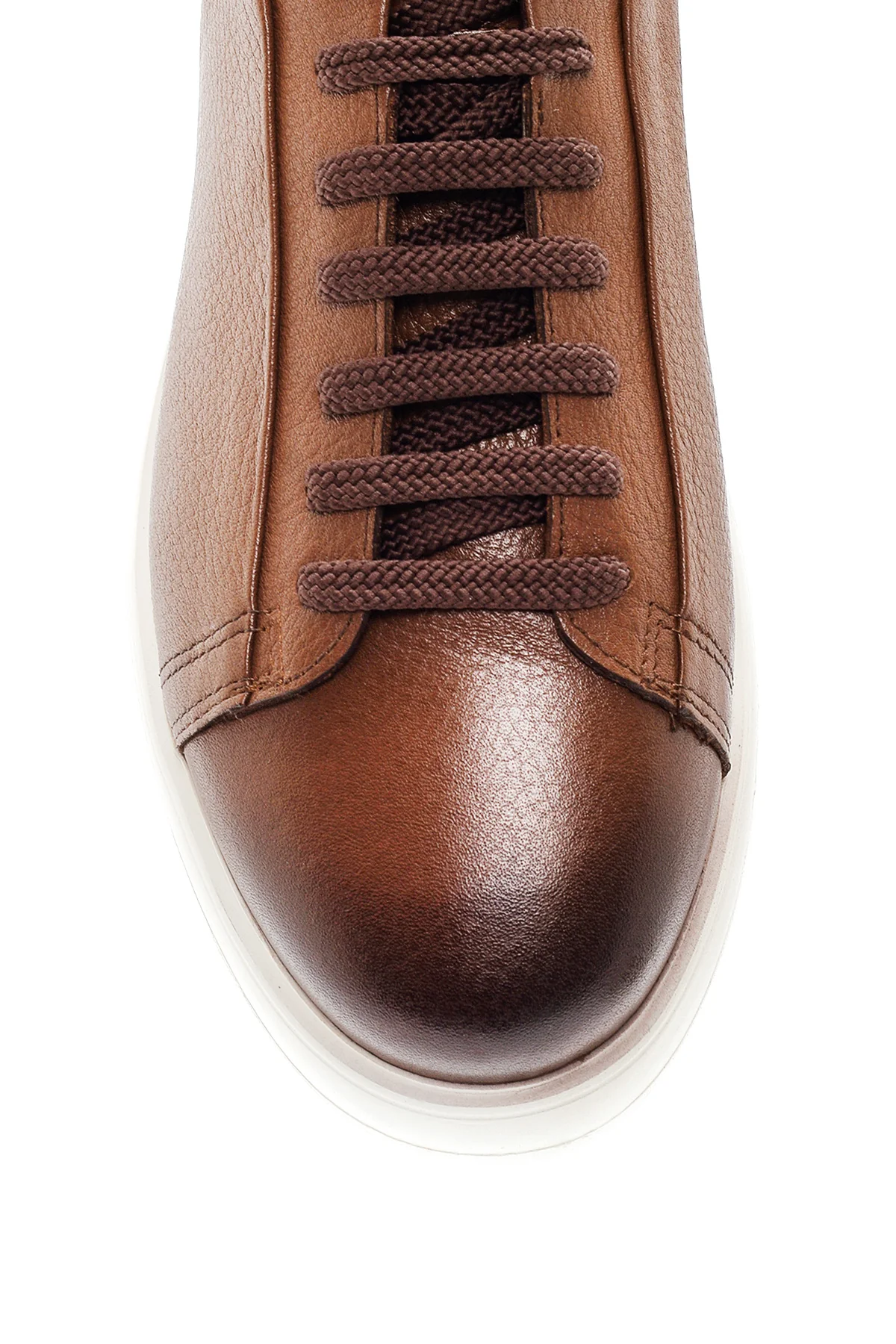 Erkek Taba Deri Sneaker - Image 5