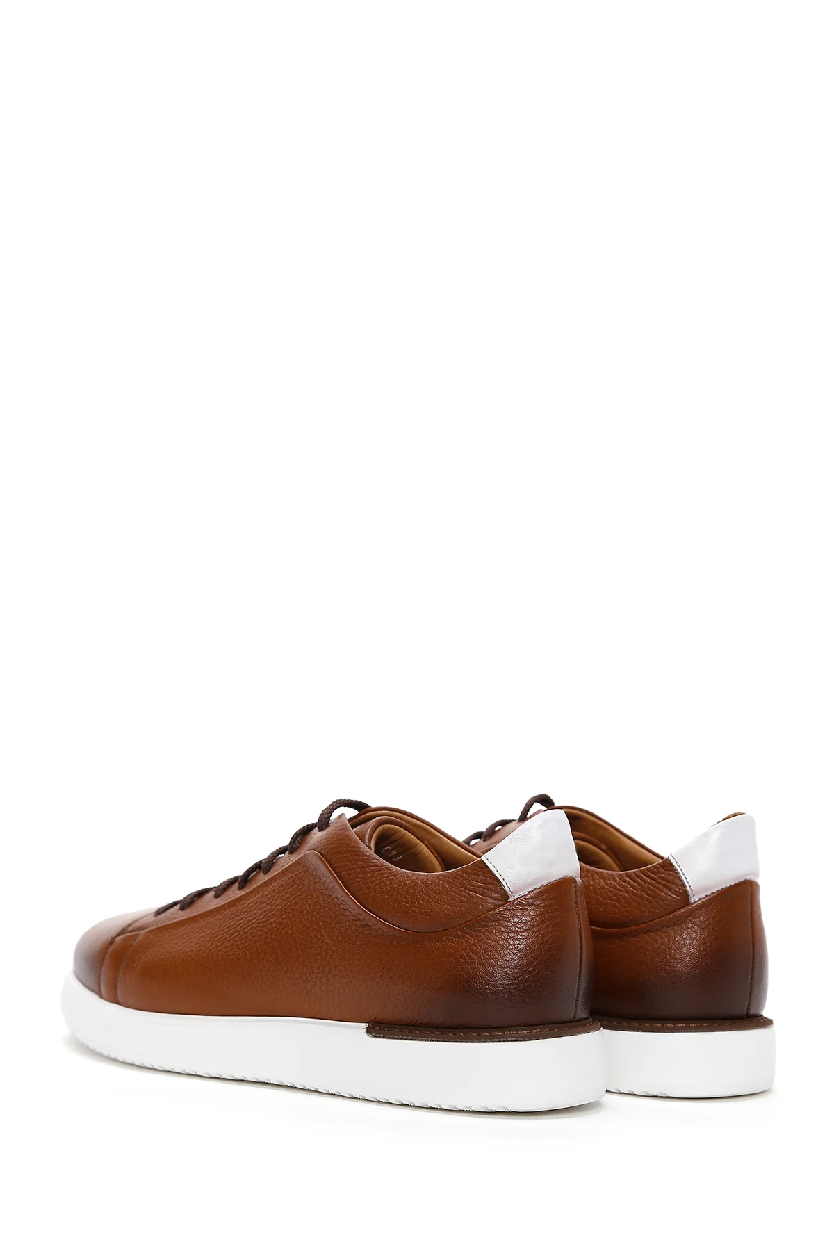 Erkek Taba Deri Sneaker - Image 5