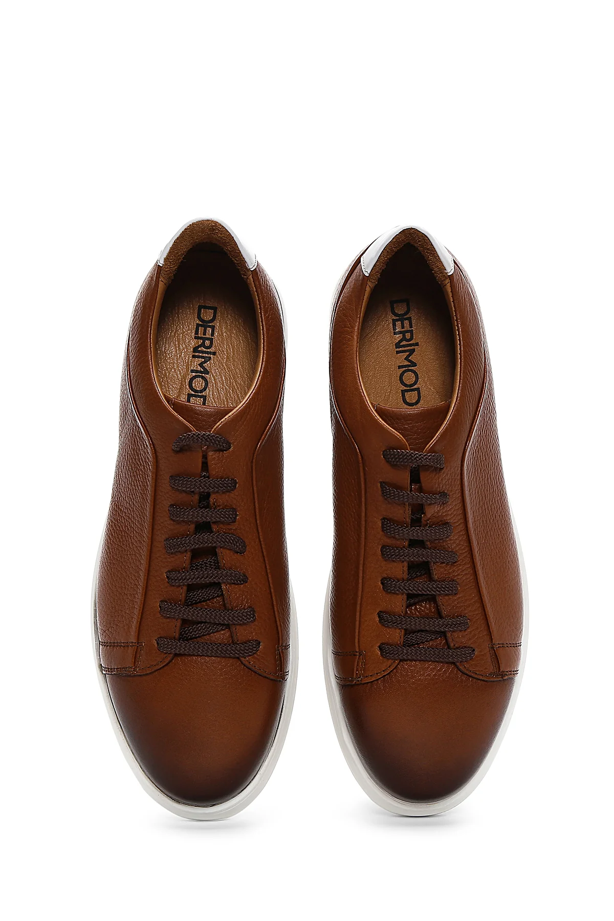 Erkek Taba Deri Sneaker - Image 6