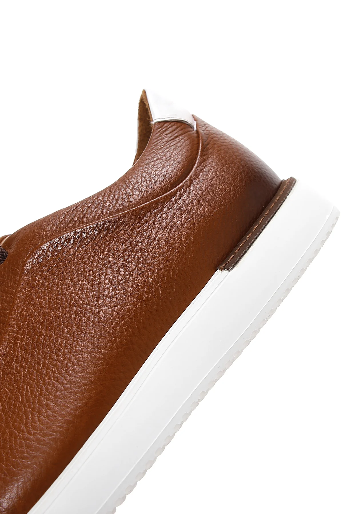 Erkek Taba Deri Sneaker - Image 8