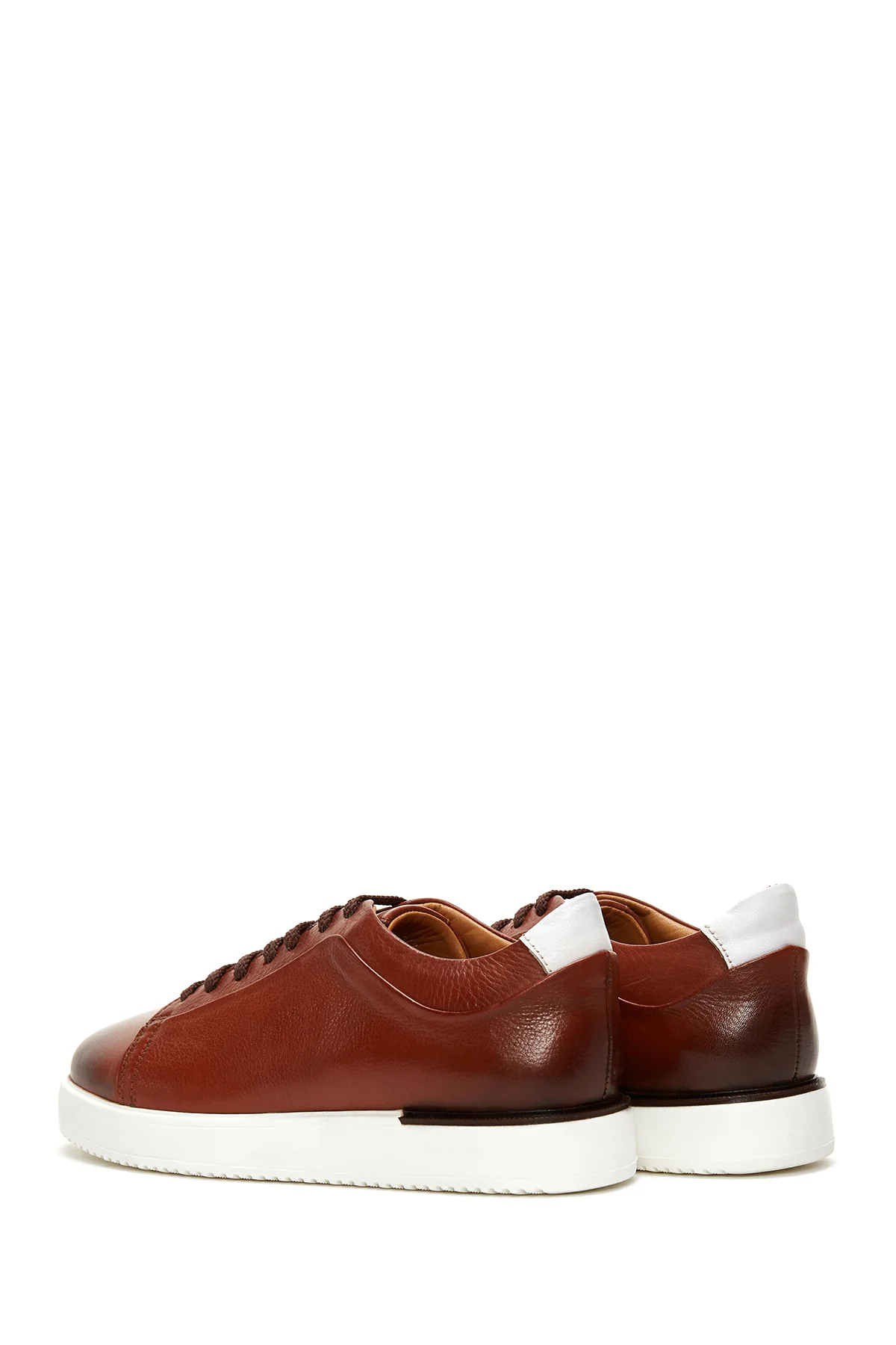 Erkek Taba Deri Sneaker - Image 5