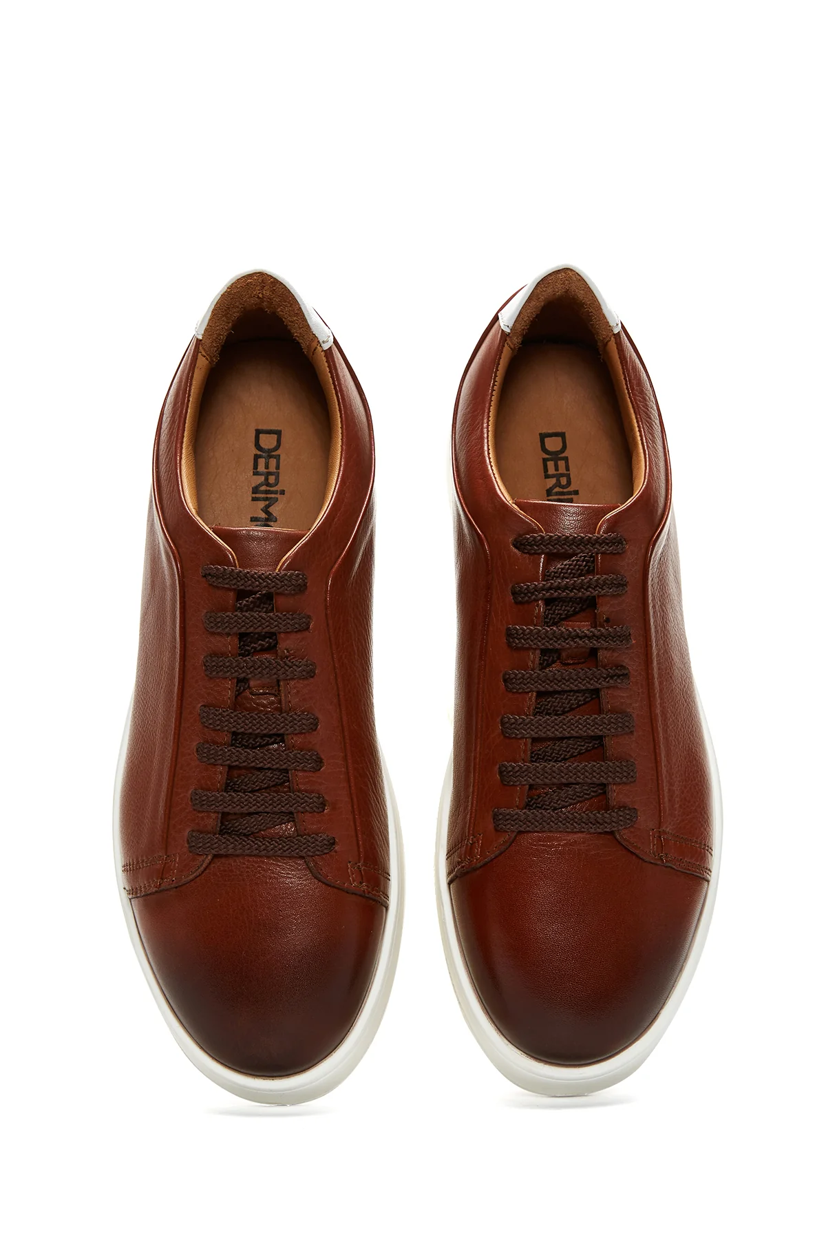 Erkek Taba Deri Sneaker - Image 6