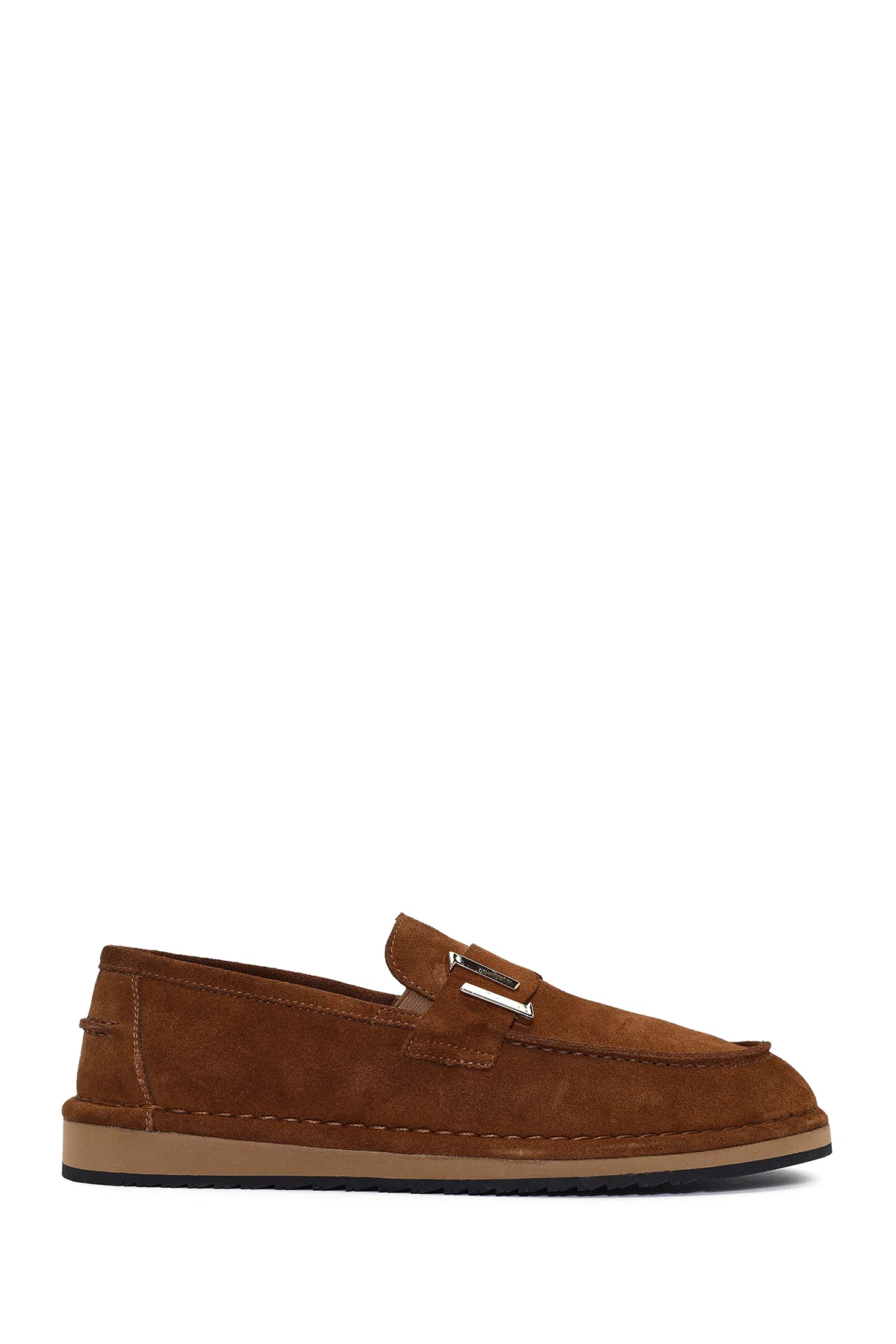 Erkek Taba Süet Deri Casual Loafer - Image 2