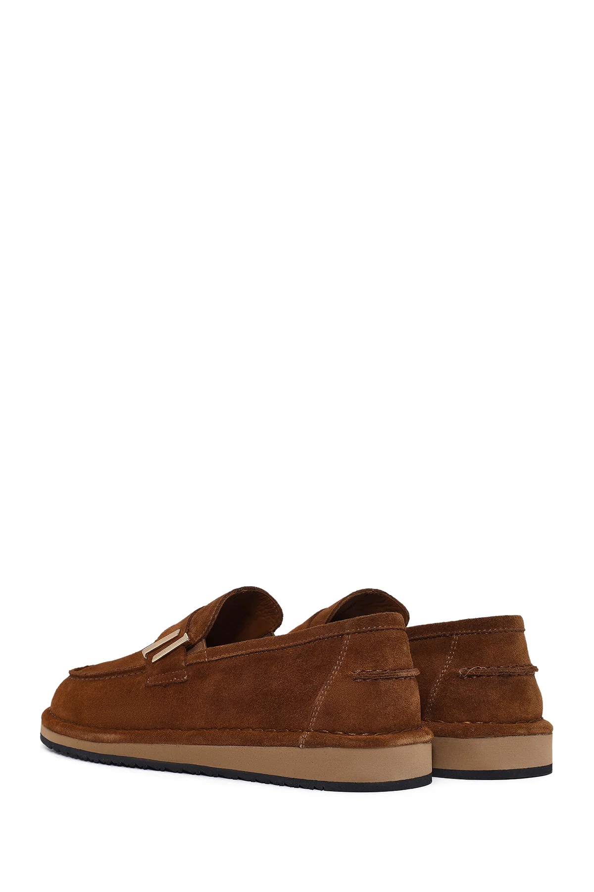 Erkek Taba Süet Deri Casual Loafer - Image 6