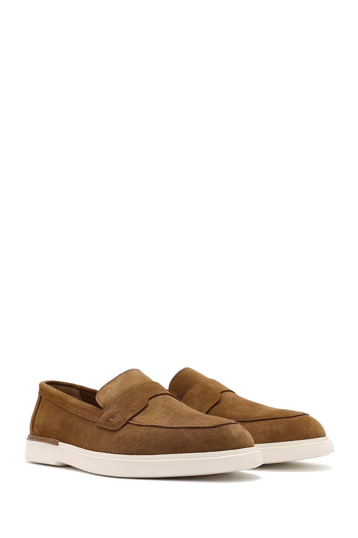 Erkek Taba Süet Deri Casual Loafer - Image 3
