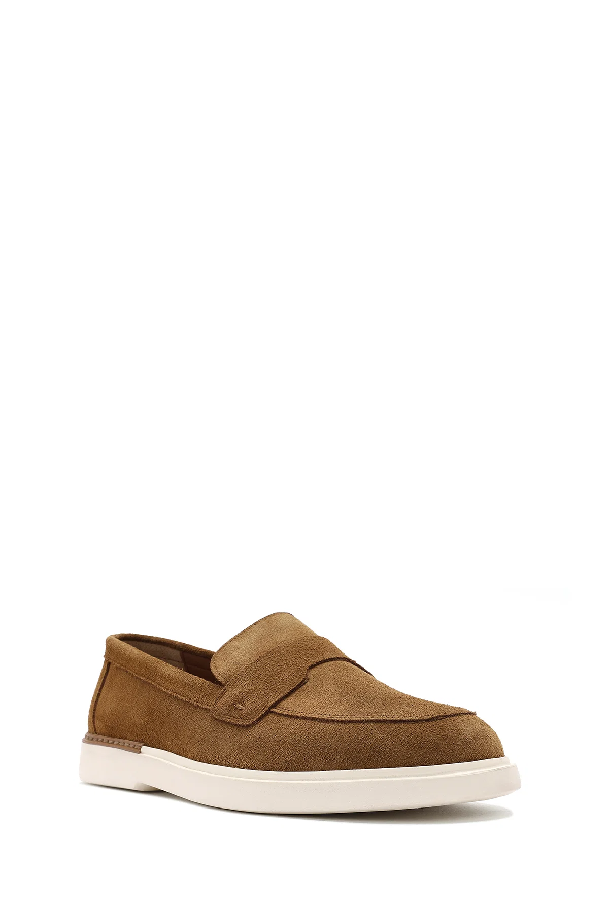 Erkek Taba Süet Deri Casual Loafer - Image 6