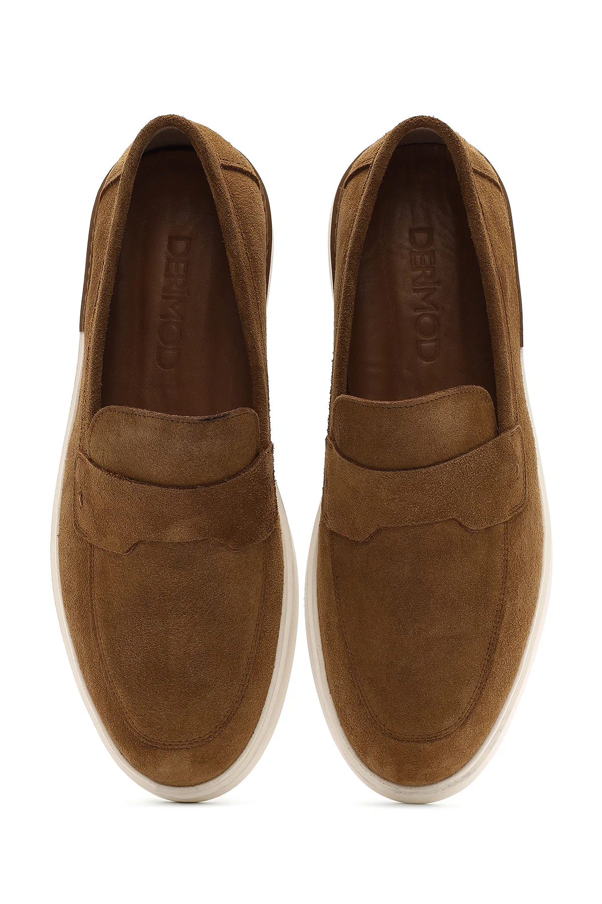Erkek Taba Süet Deri Casual Loafer - Image 7
