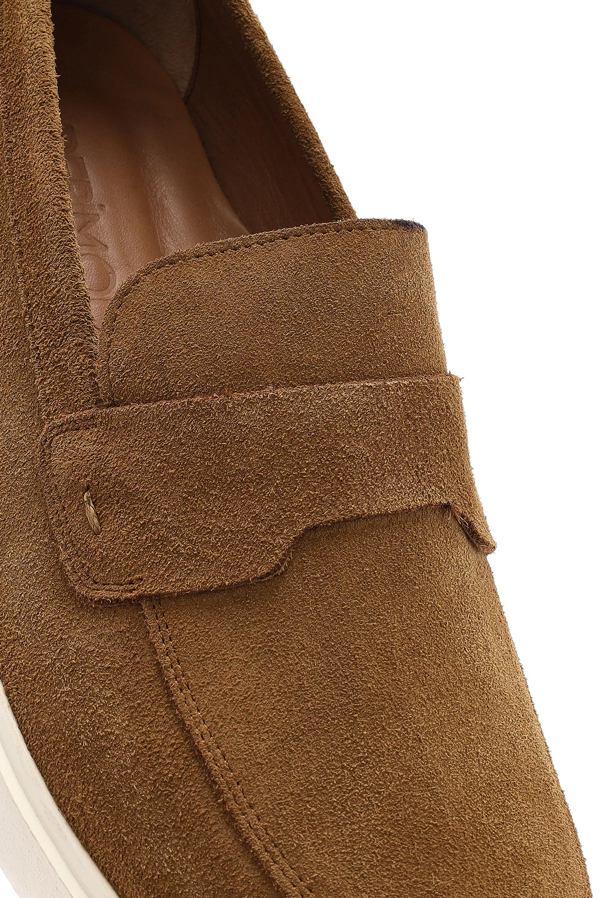 Erkek Taba Süet Deri Casual Loafer - Image 9