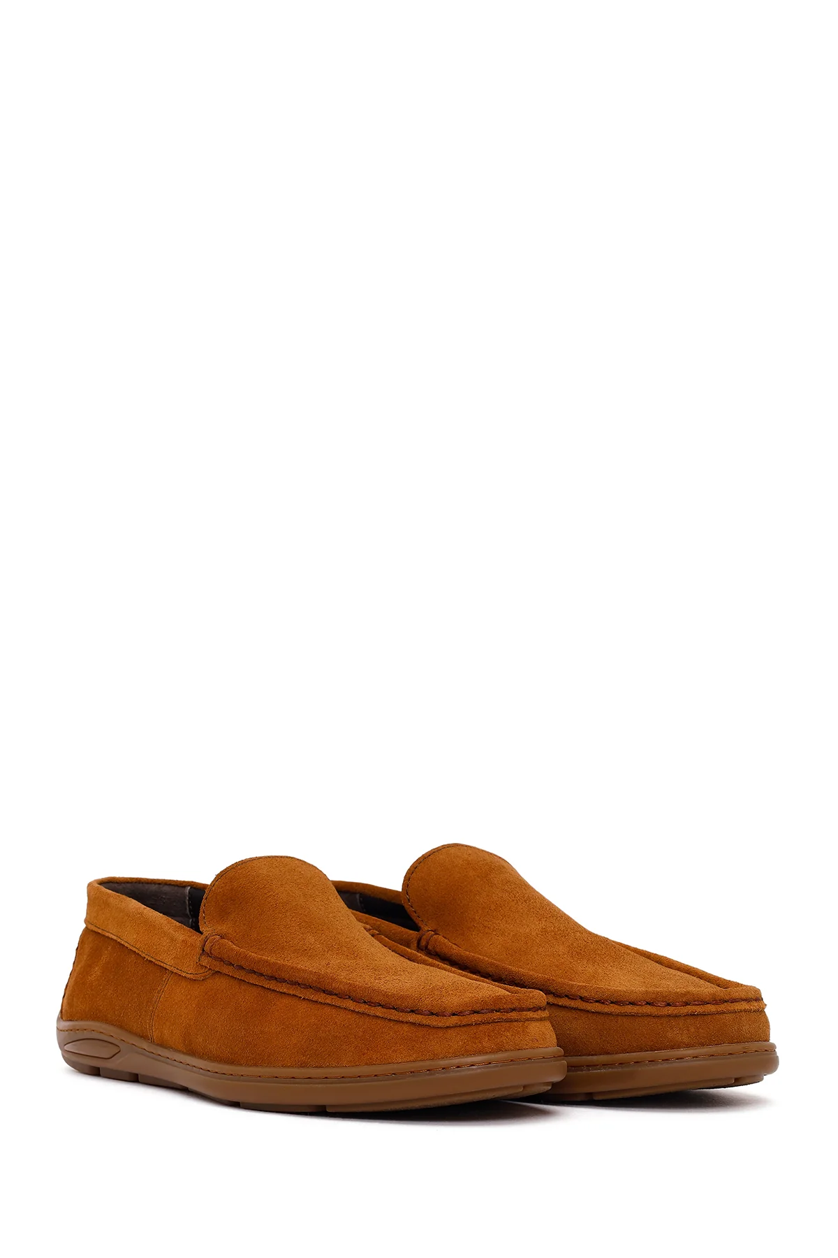 Erkek Taba Süet Deri Casual Loafer - Image 2