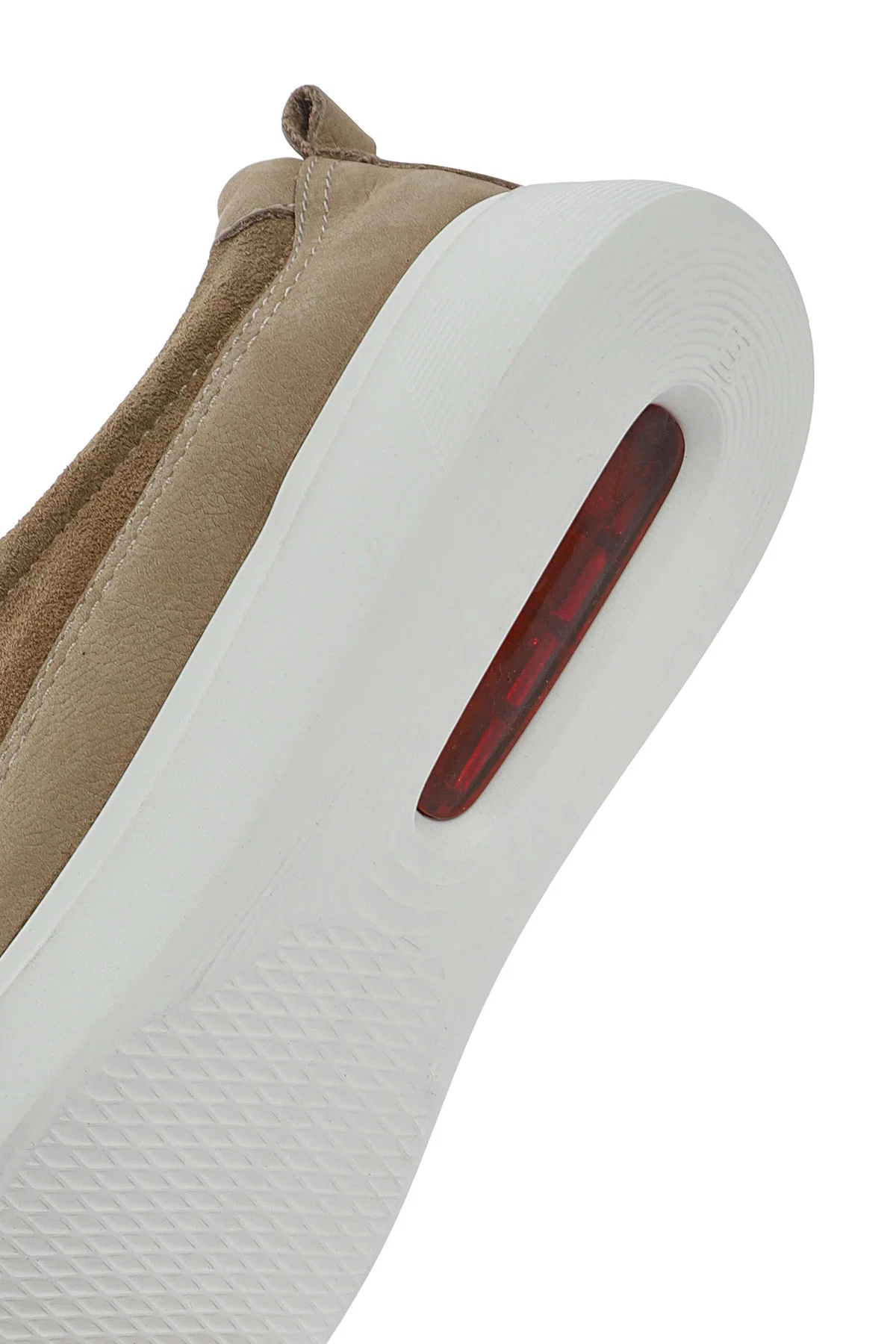 Erkek Vizon Bağcıklı Kalın Tabanlı Deri Sneaker - Image 9