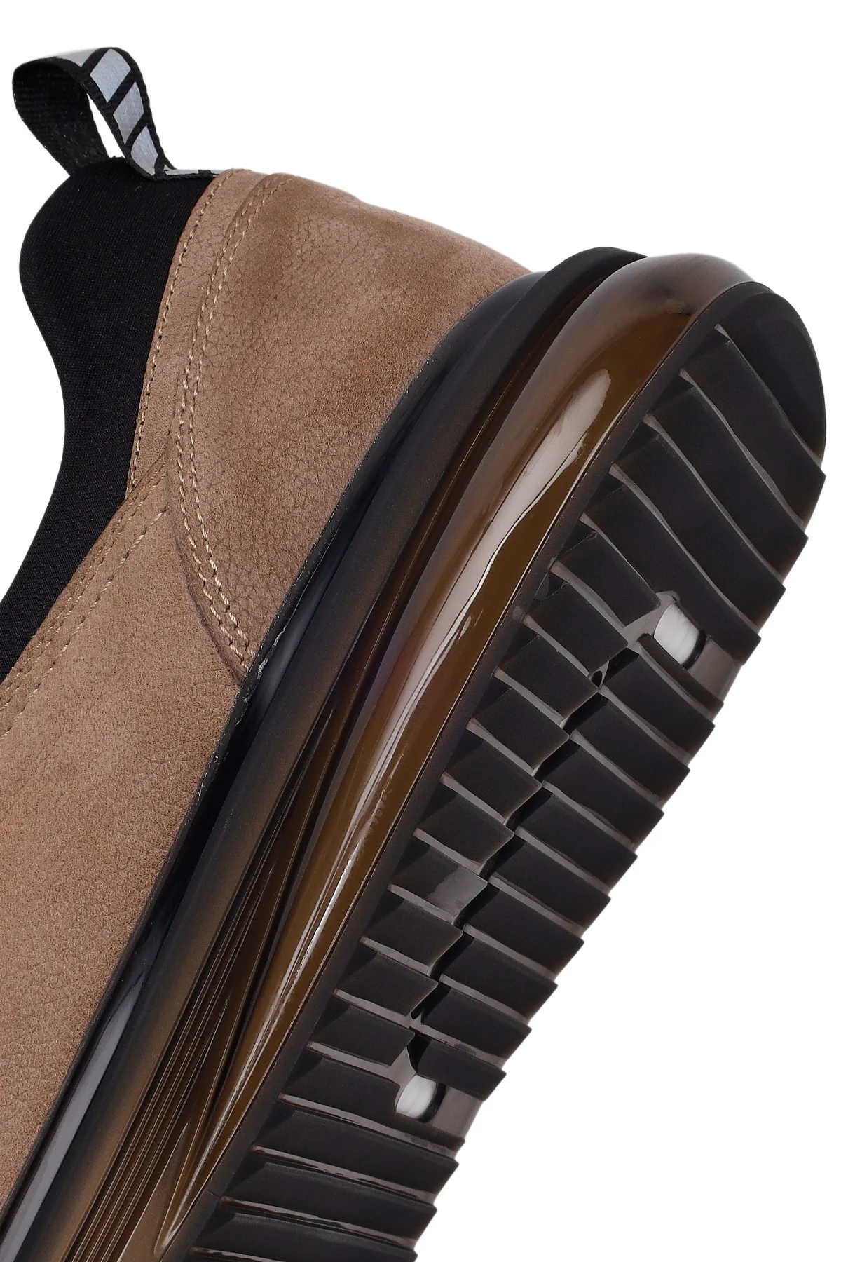 Erkek Vizon Bağcıklı Kalın Tabanlı Süet Deri Casual Sneaker - Image 8