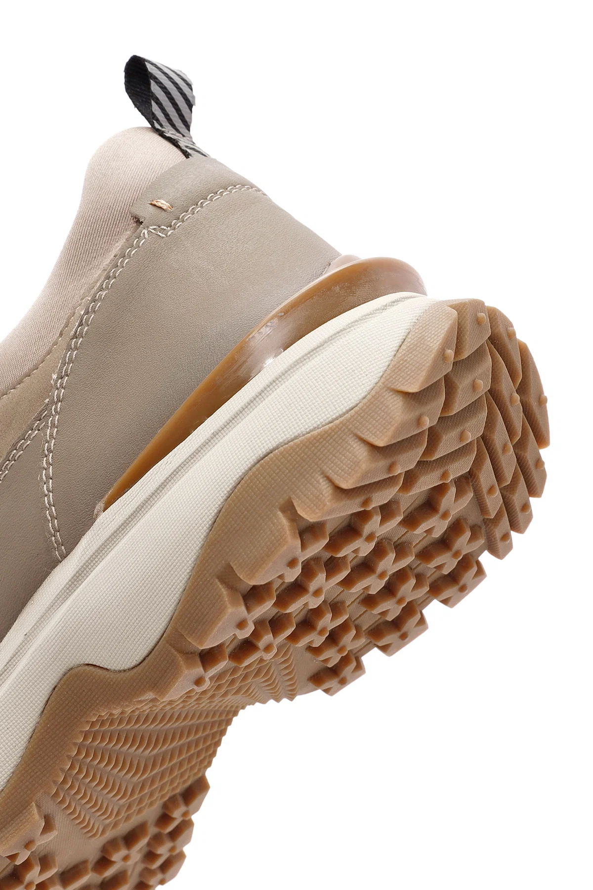 Erkek Vizon Bağcıklı Nubuk Deri Sneaker - Image 8