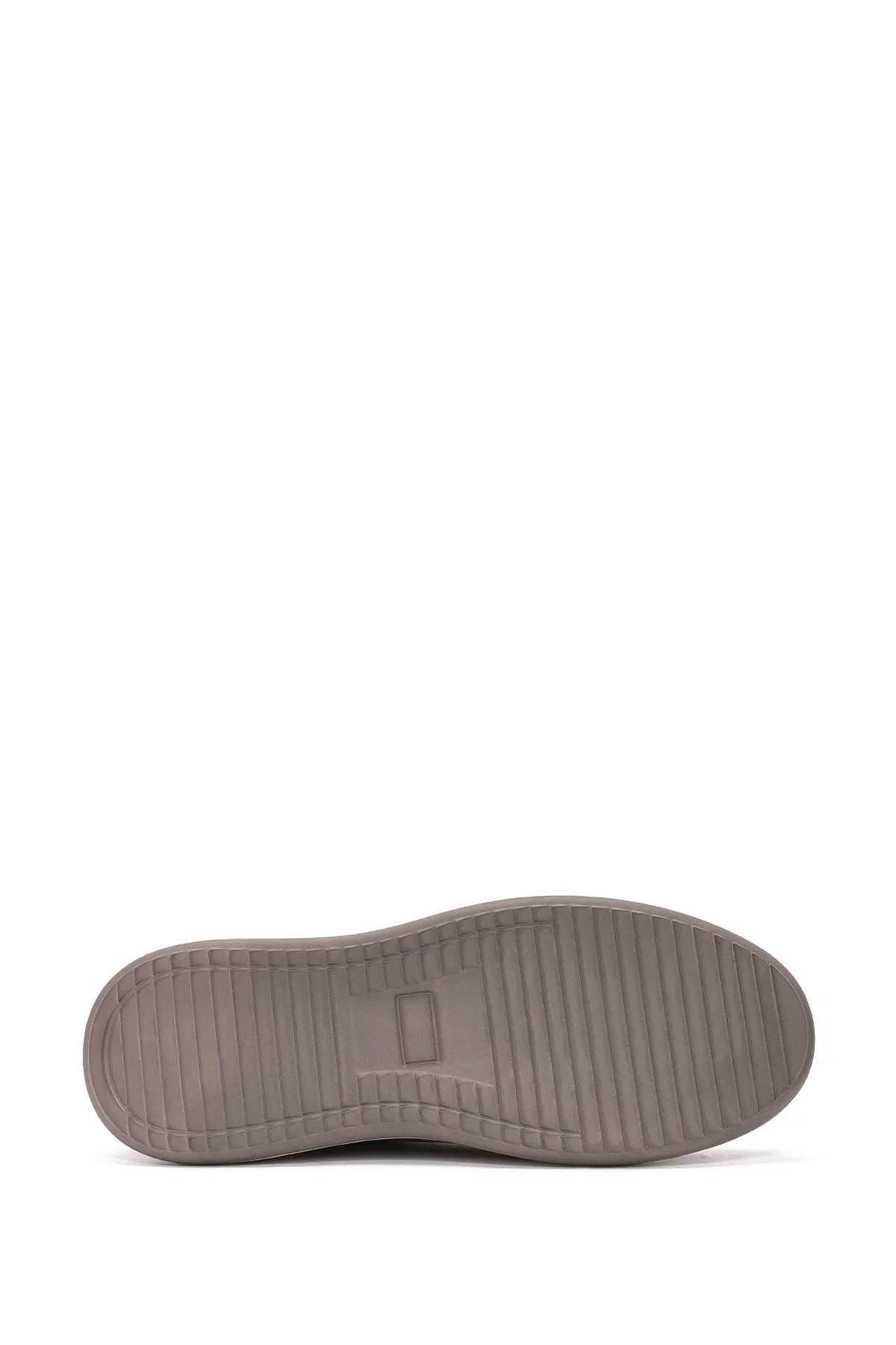Erkek Vizon Bağcıklı Nubuk Deri Sneaker - Image 4